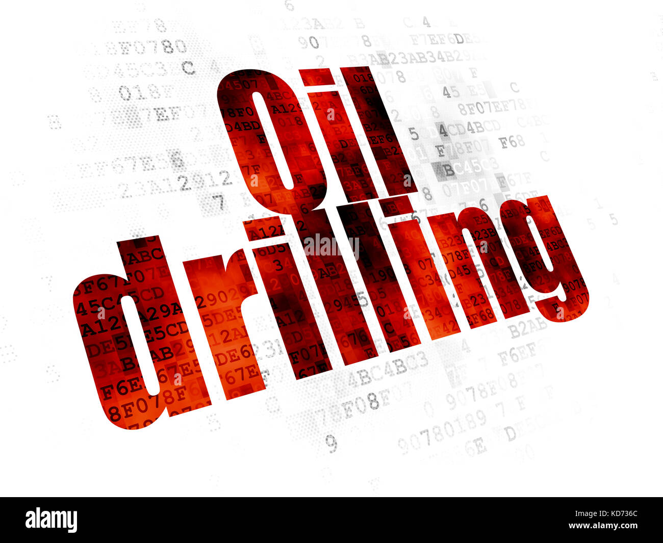 Manufacuring Konzept: Öl bohren auf digitalen Hintergrund Stockfoto