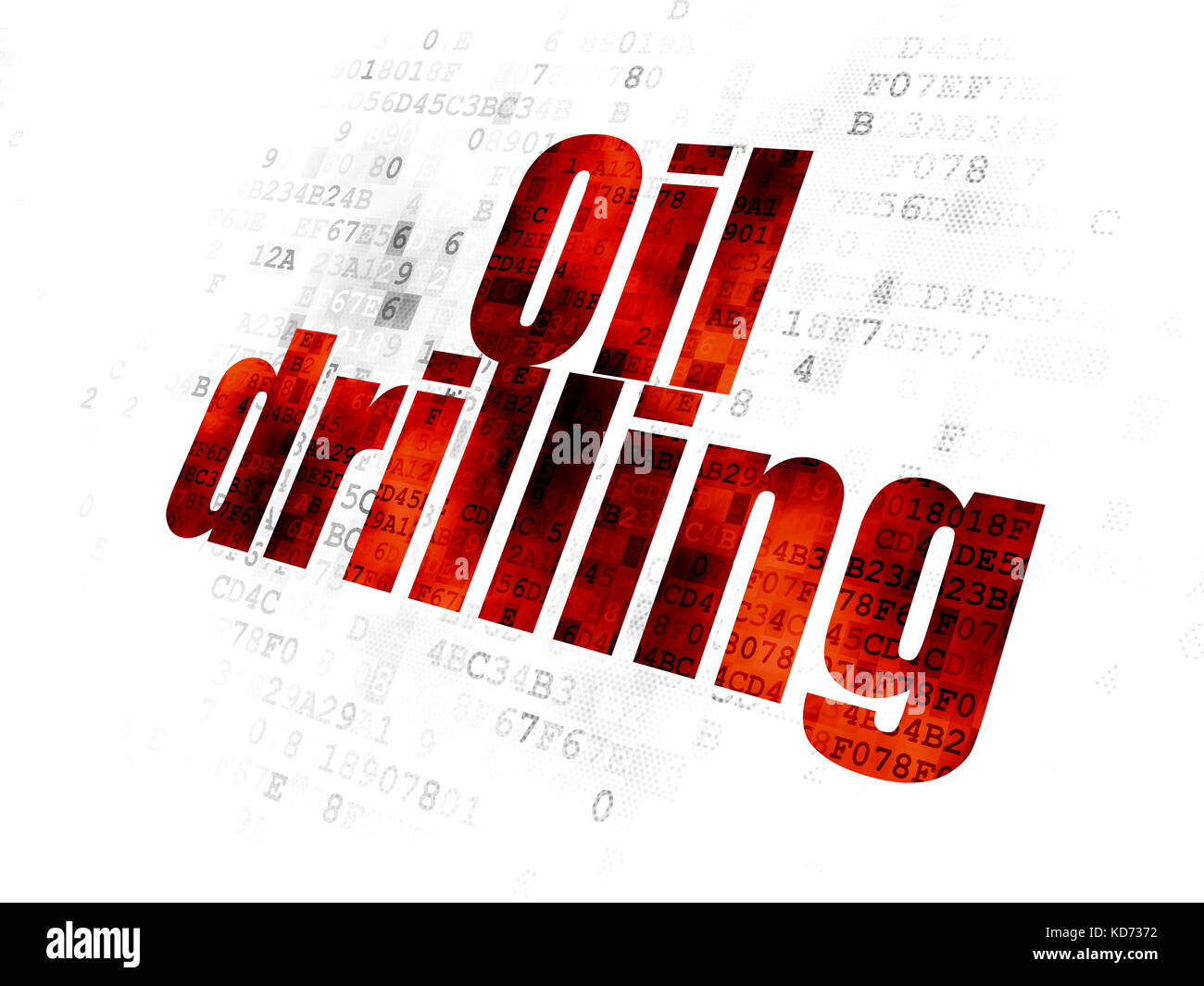 Manufacuring Konzept: Öl bohren auf digitalen Hintergrund Stockfoto