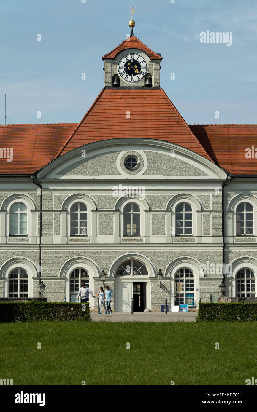 Der Hof Ställe, 1719, das Nymphenburger Schloss (Schloss Nymphenburg), München, Bayern, Deutschland Stockfoto