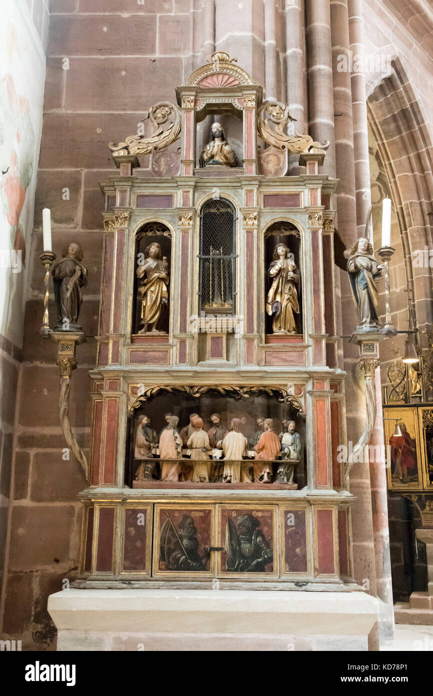 Altar des Hl. Johannes (1521), Johannesaltar, Kirche St. Lorenz, Lorenzkirche, Nürnberg, Nürnberg, Franken, Bayern, Deutschland Stockfoto