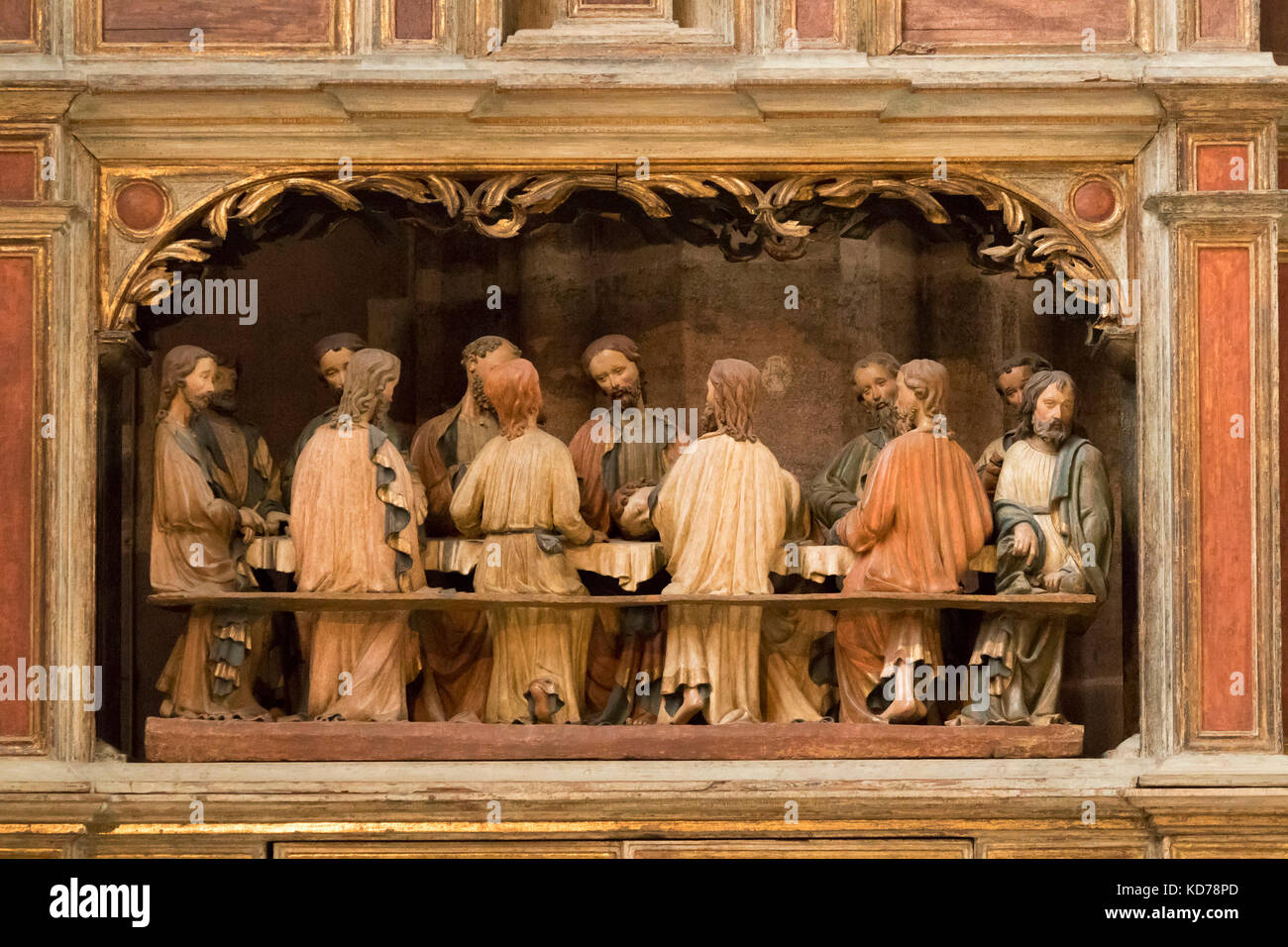 Detail der Altar des Hl. Johannes (1521), Johannesaltar, Kirche St. Lorenz, Lorenzkirche, Nürnberg, Nürnberg, Franken, Bayern, Deutschland Stockfoto