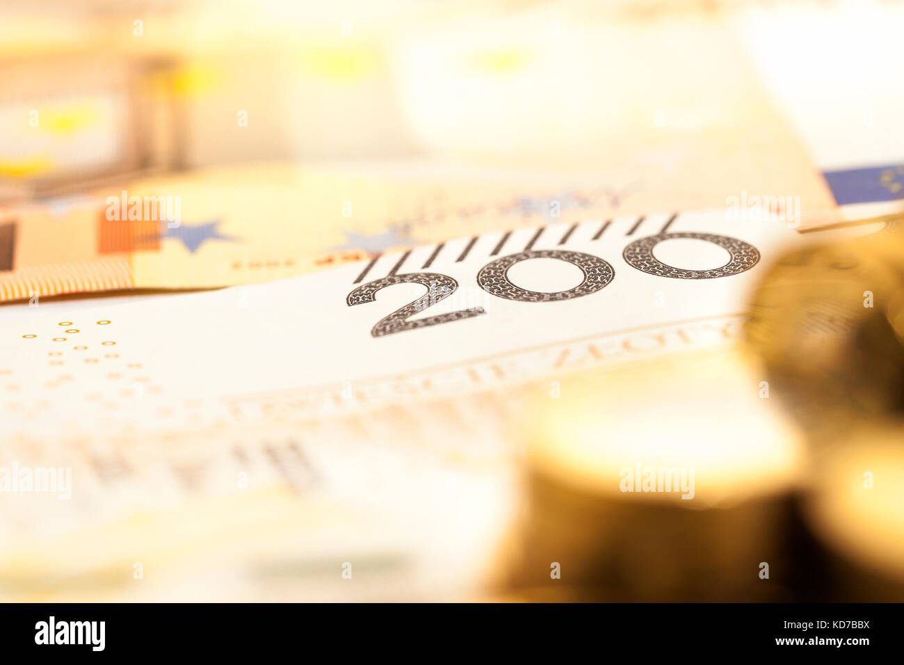 Polnische Banknoten, close-up Stockfoto