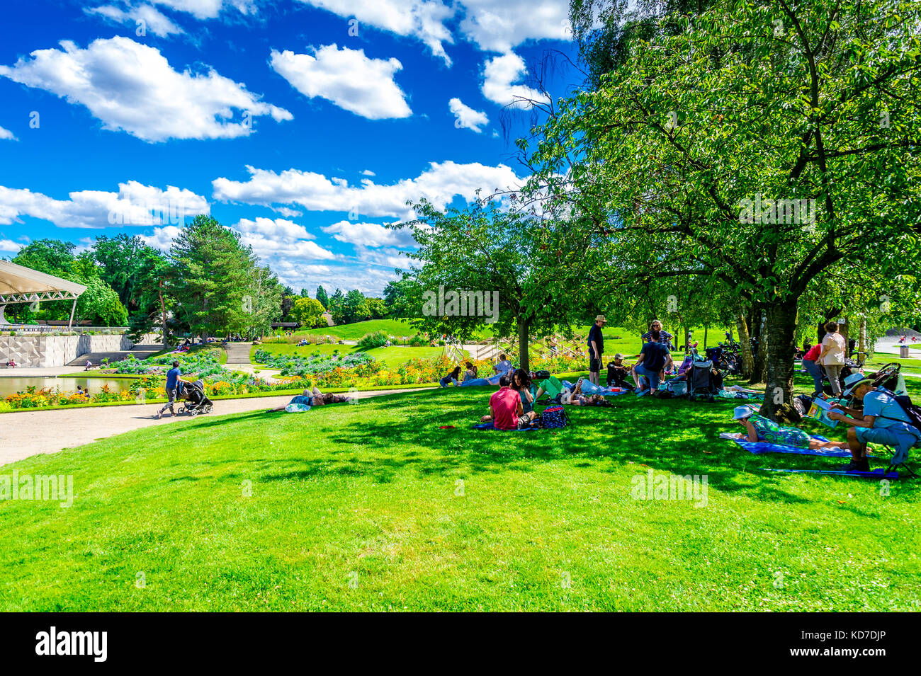 Parc Floral de Paris ist ein öffentlicher Park und Botanischer Garten innerhalb des Bois de Vincennes im 12. arrondissement von Paris, Frankreich Stockfoto