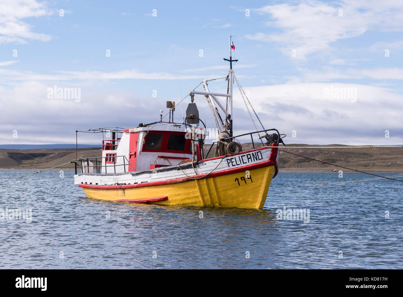 Eine kommerzielle Fischerboot aus porvenir, Tierra del Fuego, Chile Stockfoto