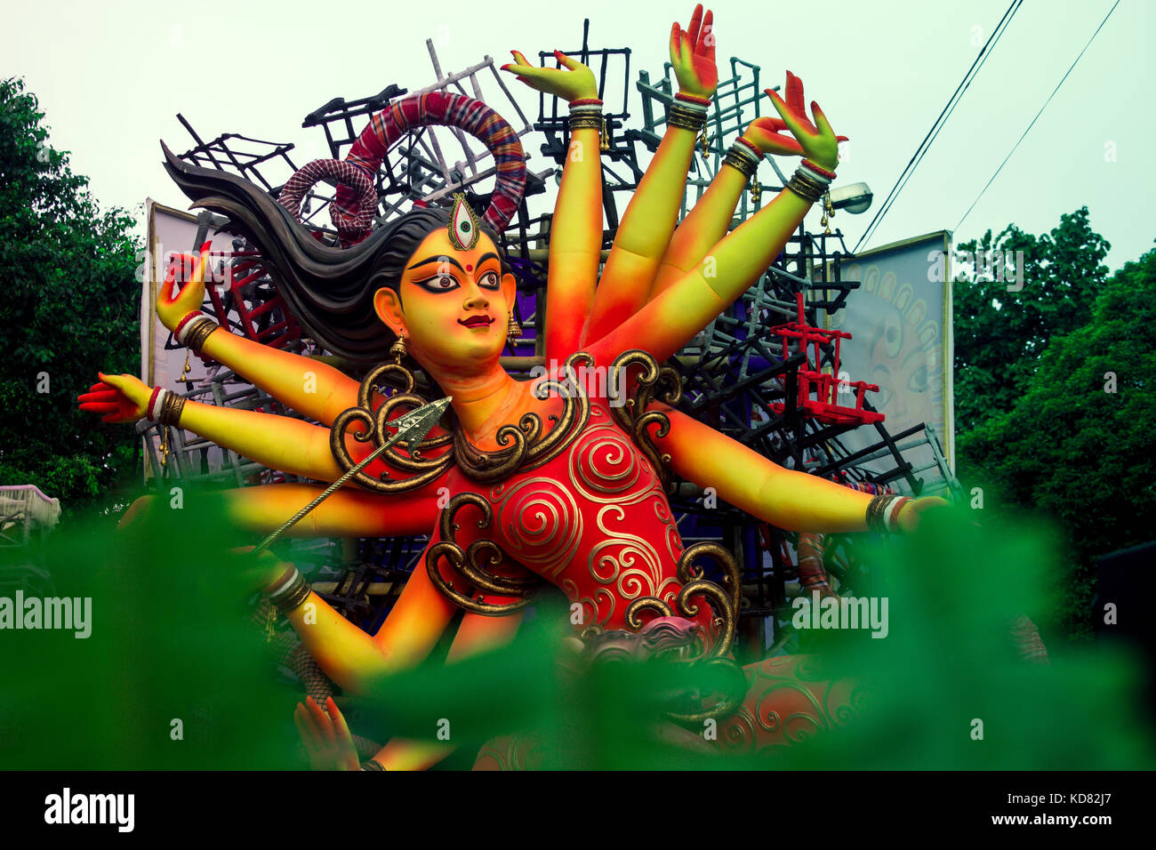 Durga Puja Feier Stockfoto
