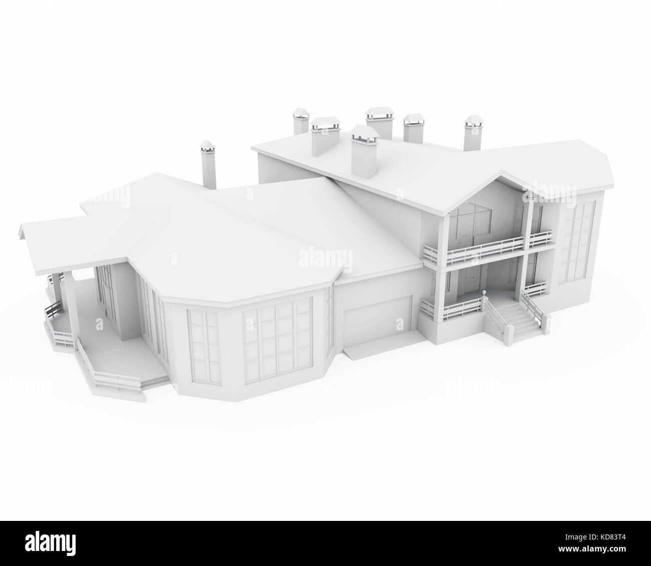 3D Haus Stockfoto