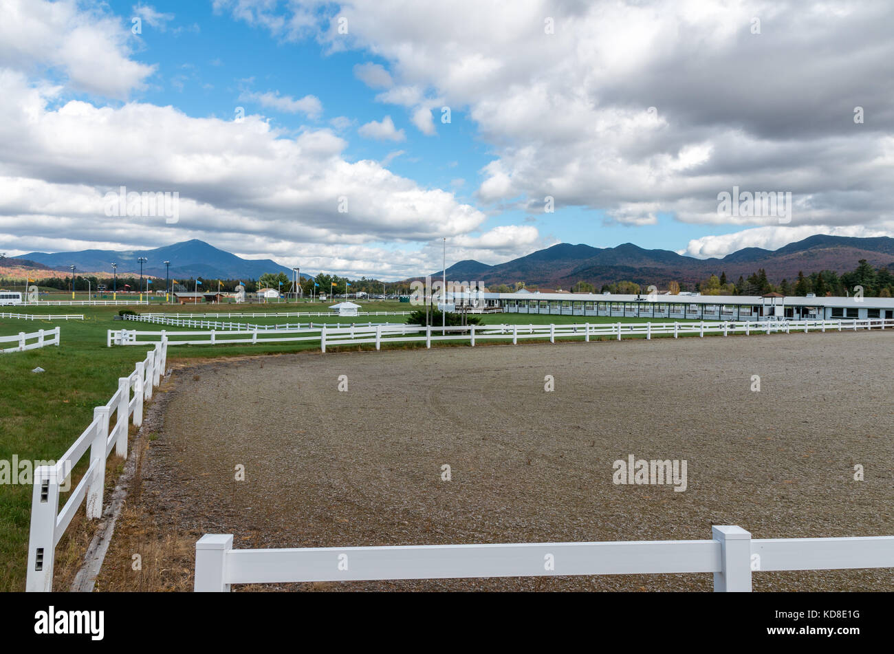 Lake Placid Horse Show Association Felder Stockfoto
