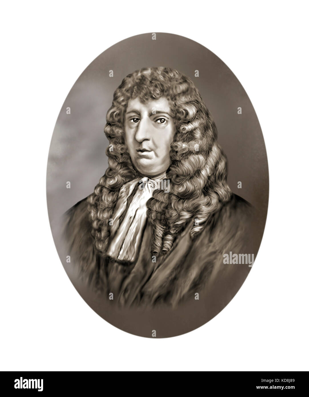 Samuel Butler, 1612 - 1680, englischer Satiriker Stockfoto