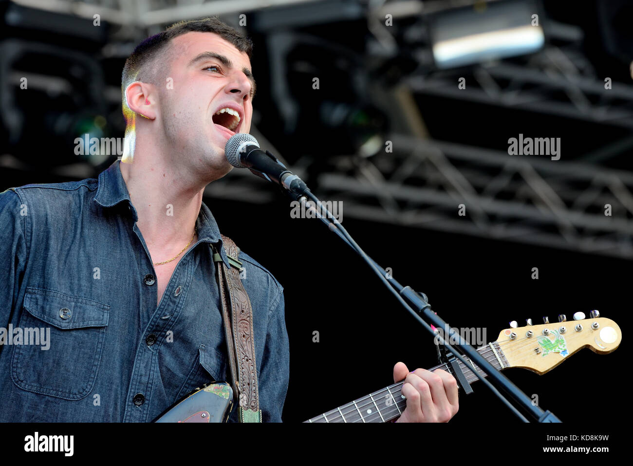 Barcelona-Jun 1: cymbals eat Guitars (Rock Musik Band) im Konzert im Primavera sound Festival 2017 am 1. Juni 2017 in Barcelona, Spanien. Stockfoto