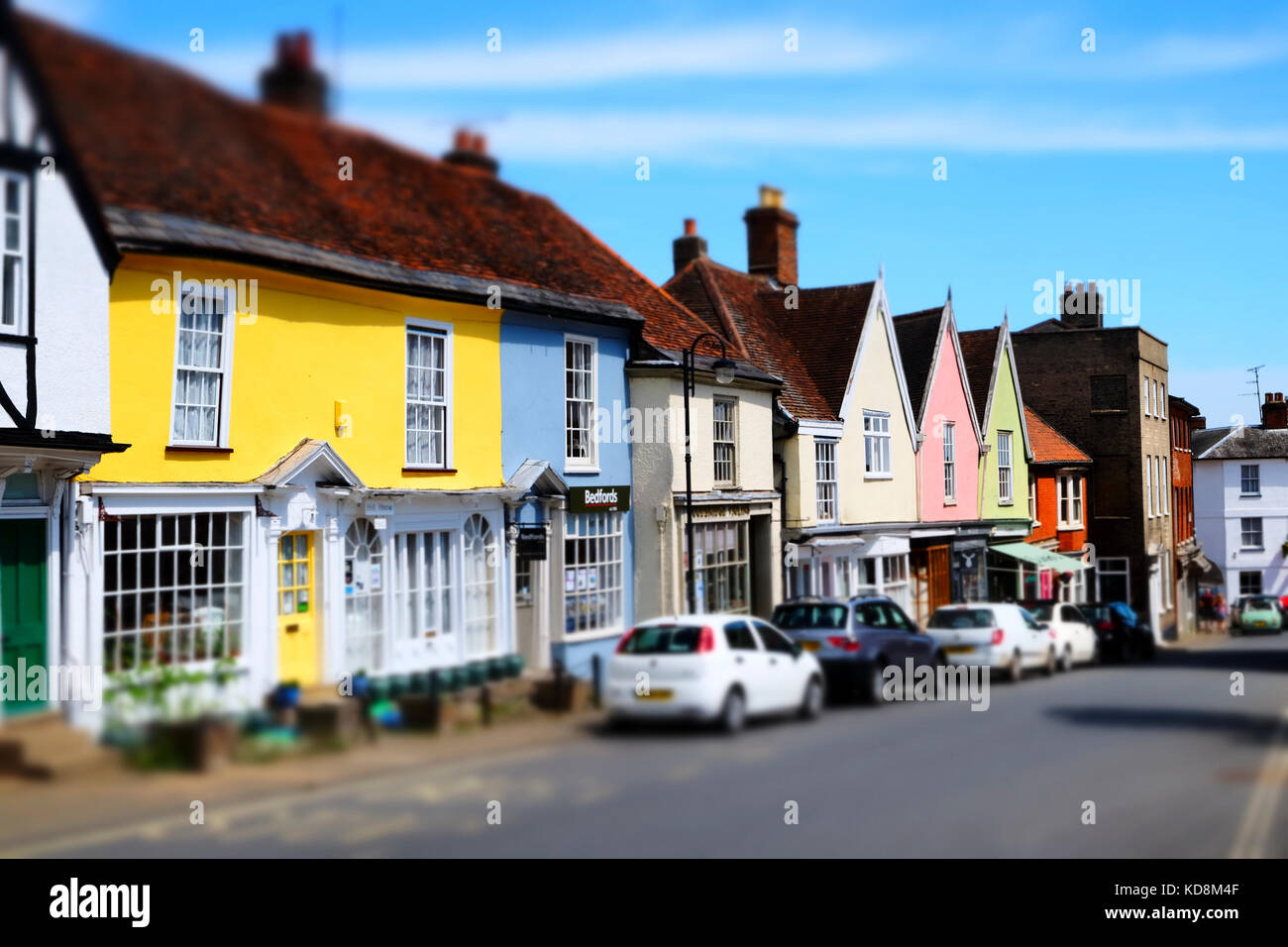 Markt-Hill Woodbridge Suffolk England Stockfoto