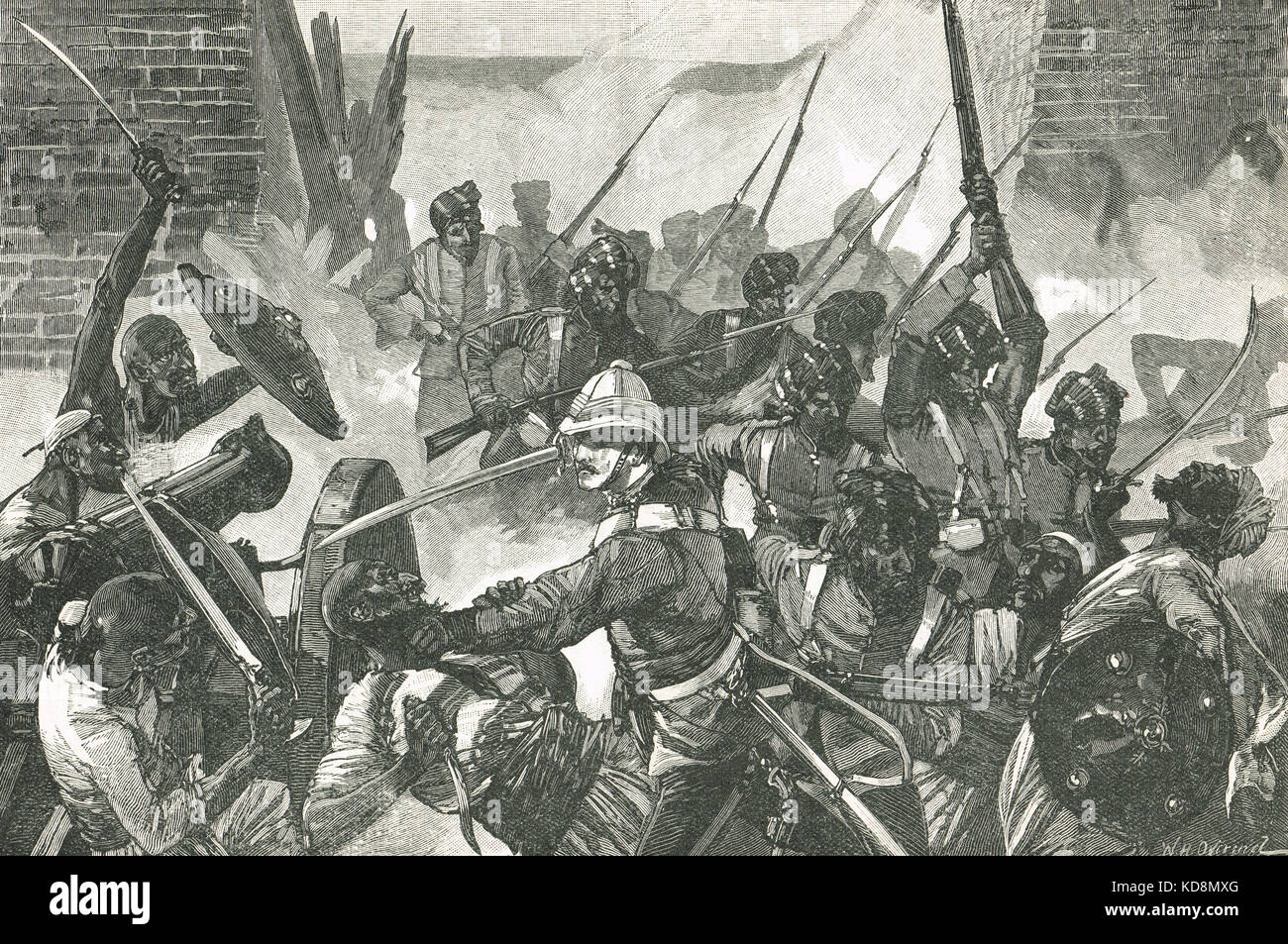 Belagerung der britischen Residency in Kabul, 3. September 1879 Stockfoto