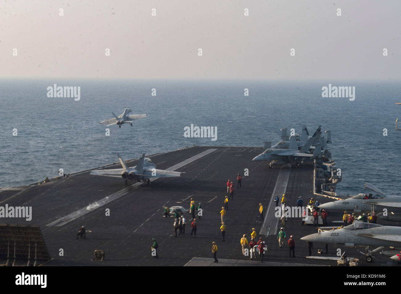 USS Nimitz (CVN 68) Flugbetrieb Stockfoto