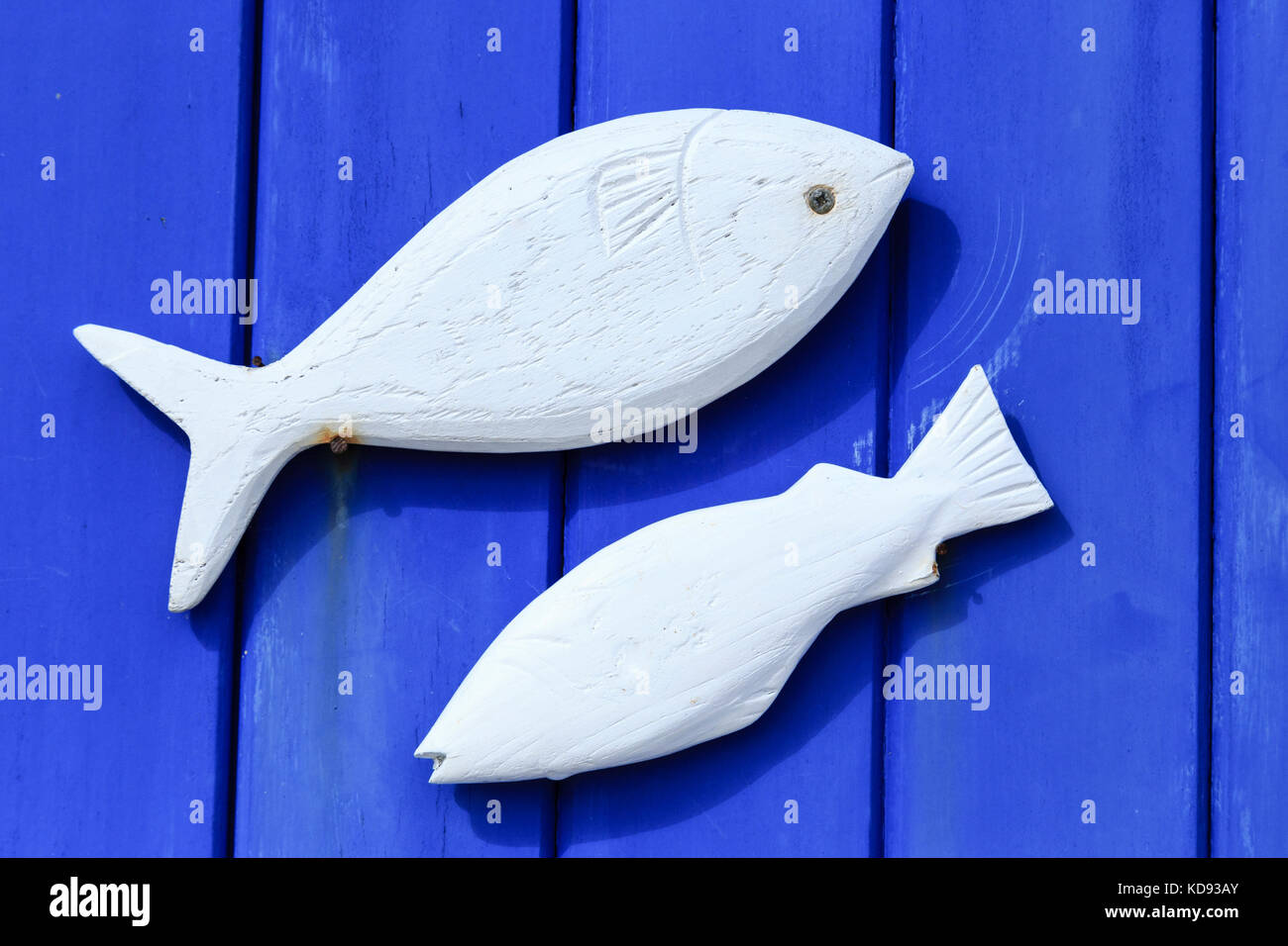 Frankreich, Calvados (50), Cotentin, Cherbourg, cabine de bain de la Plage de La Potinière, détail // Frankreich, Manche, Cotentin, Barneville Cartere Stockfoto