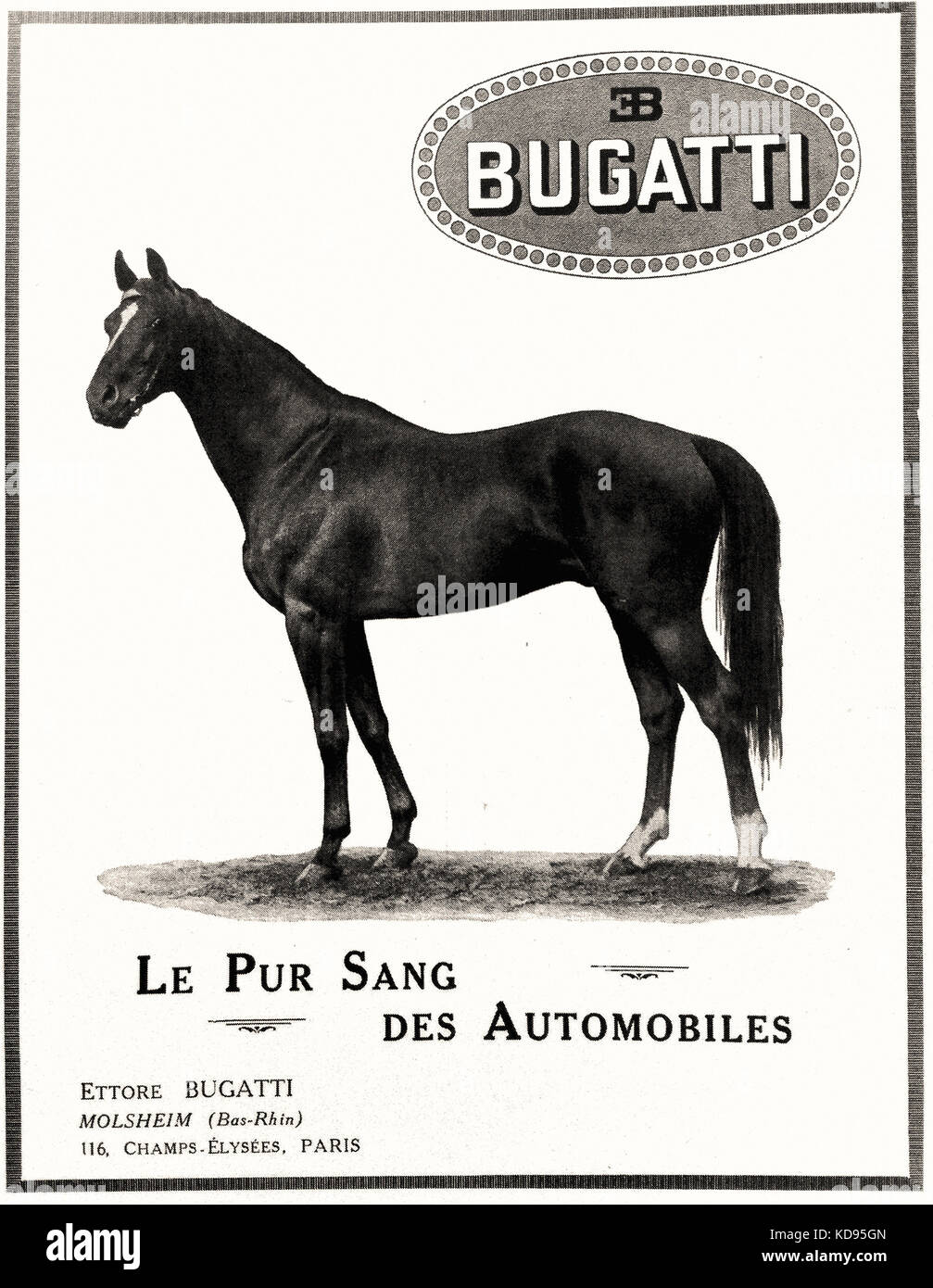 Pur Sang Bugatti (L'Illustration 1923) Stockfoto