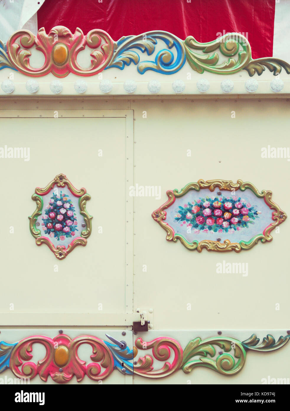 Detail einer gesperrten Merry go round Stockfoto