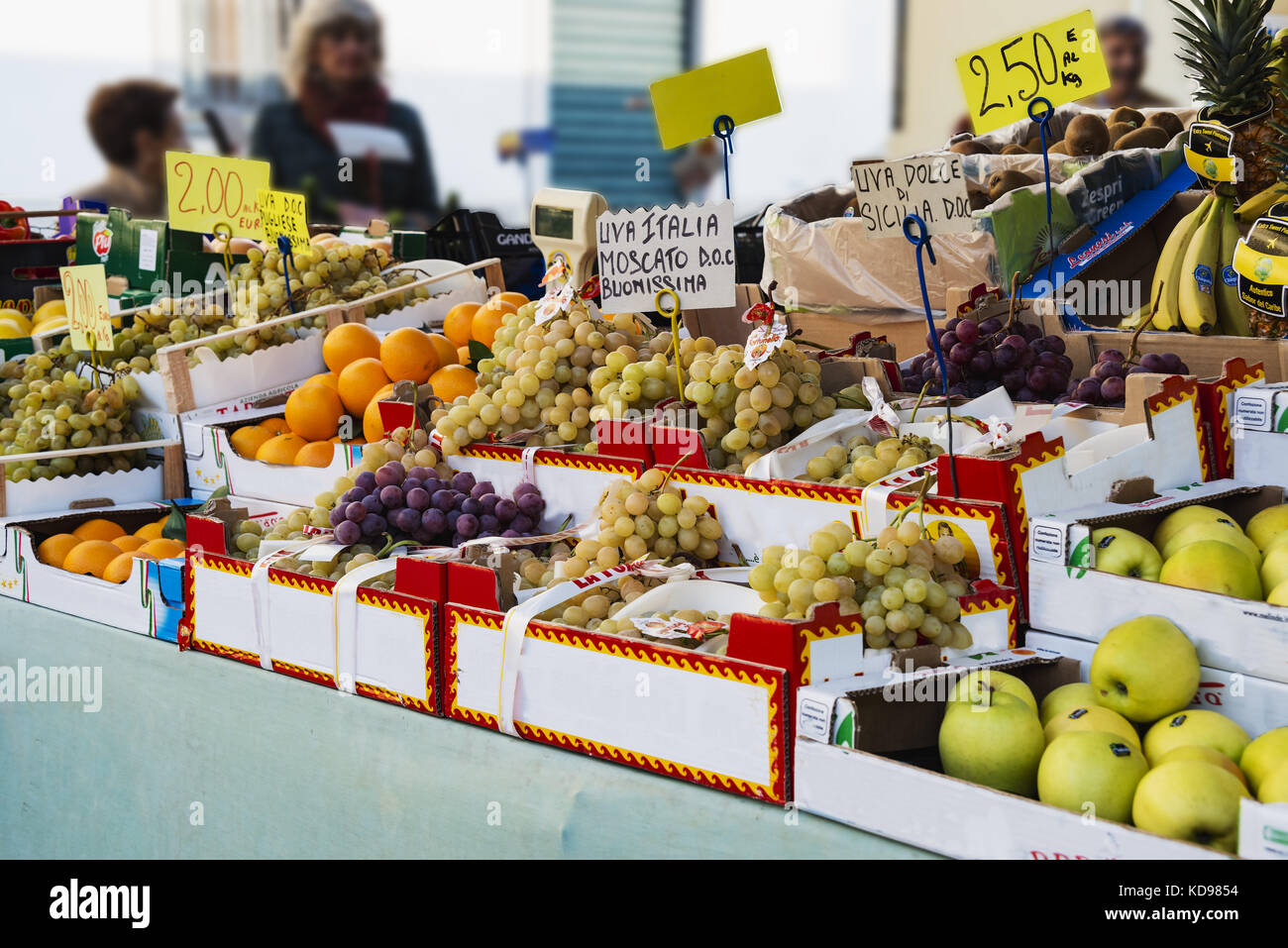 Italien Marktstände für Obst und Gemüse, 9. Stockfoto