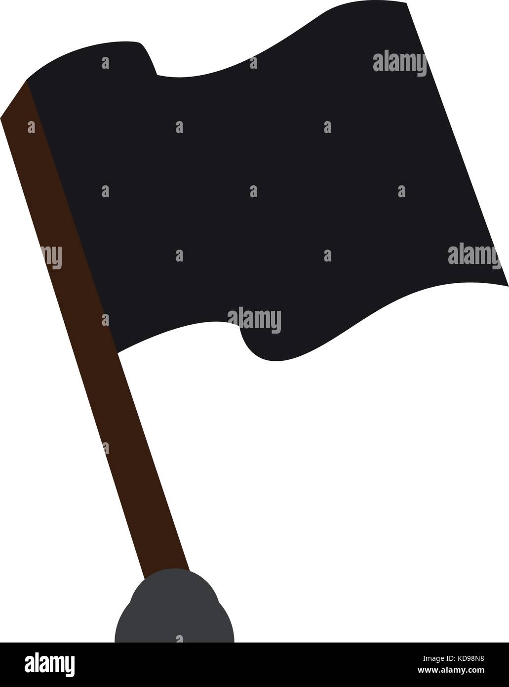 Isolierte Silhouette einer Flagge Stock Vektor