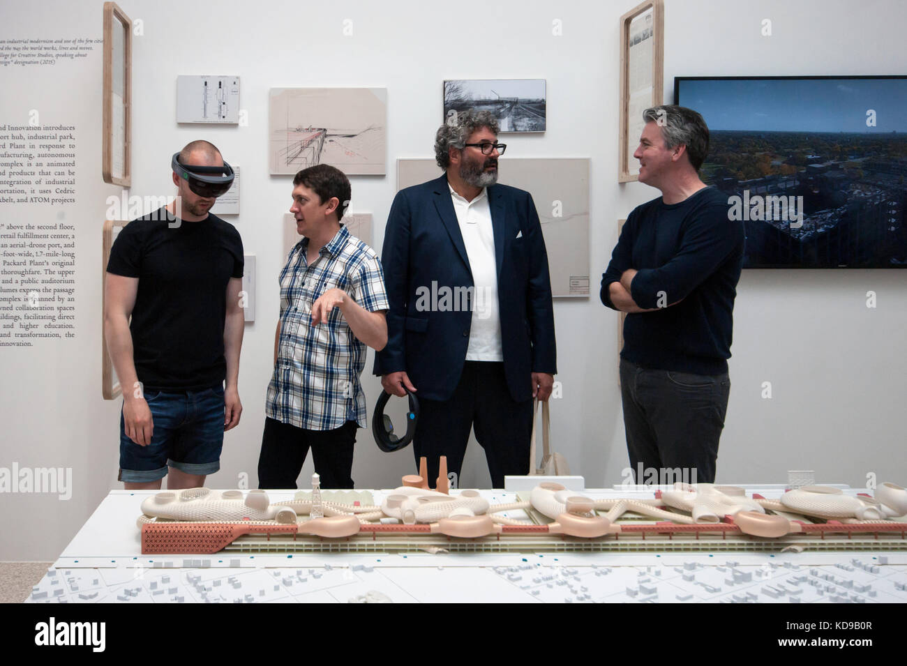 Greg Lynn, Projekt für Detroit 's Packard Plant, Microsoft HoloLens basiertes interaktives Modell, Pavillon der Vereinigten Staaten, Architekturbiennale Venedig 2016 Stockfoto
