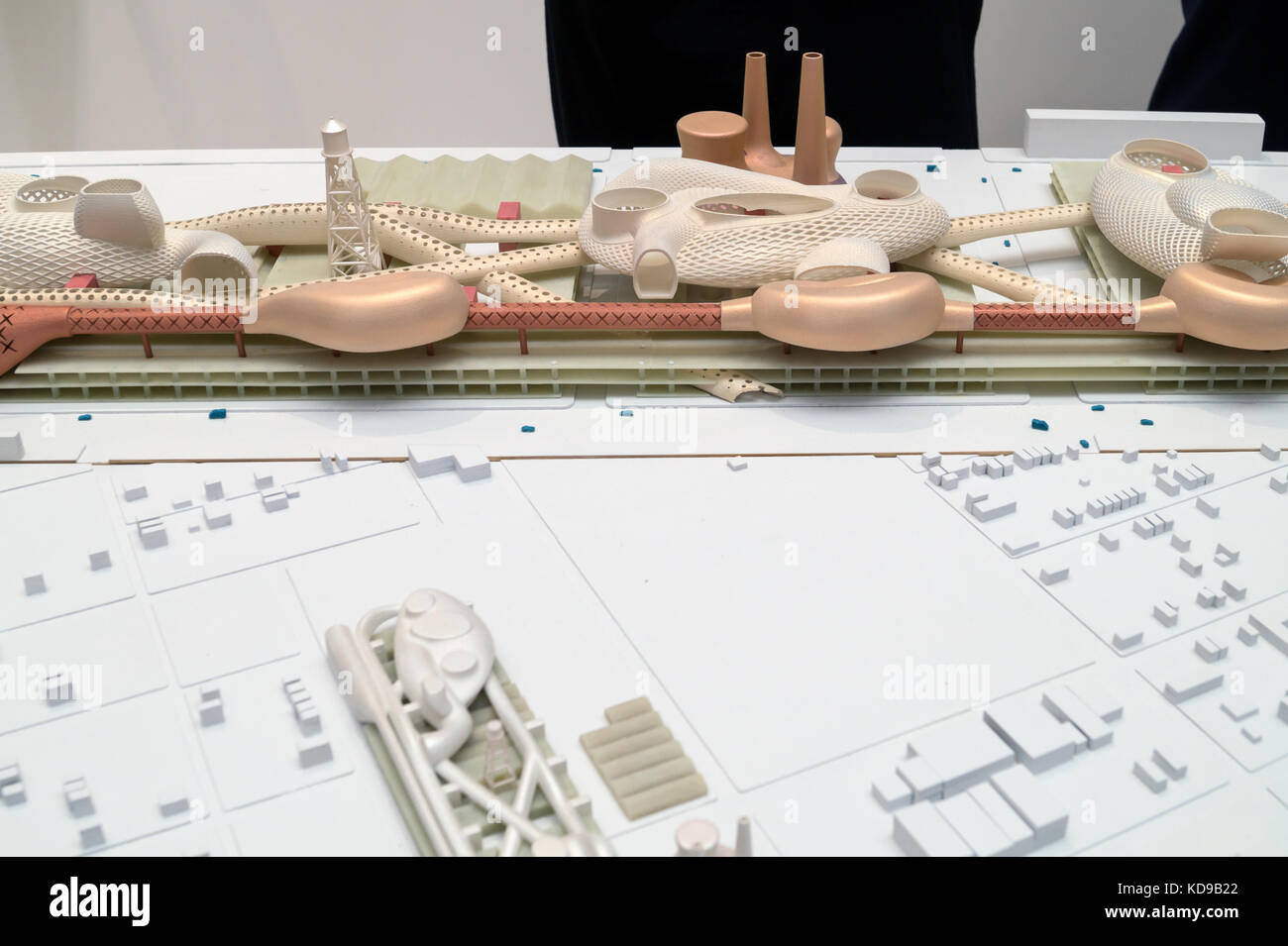 Greg Lynn, Projekt für Detroits Packard Plant, Modell, 12 Vorschläge zur Erneuerung des Detroit - Pavillon der Vereinigten Staaten - Architekturbiennale Venedig 2016 Stockfoto