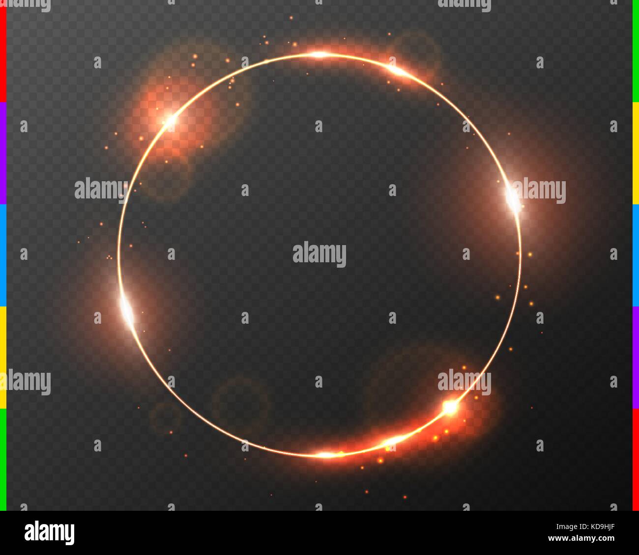 Vector rot goldene Rahmen mit lichteffekt lichteffekte und Funken. Glänzende runde Weihnachten Banner. glow Ring auf dunklen transparenten Hintergrund isoliert. Vektor Stock Vektor Vector rot goldene Rahmen mit lichteffekt lichteffekte und Funken. Glänzende runde Weihnachten Banner. glow Ring auf dunklen transparenten Hintergrund isoliert. Vektor Stock Vektor