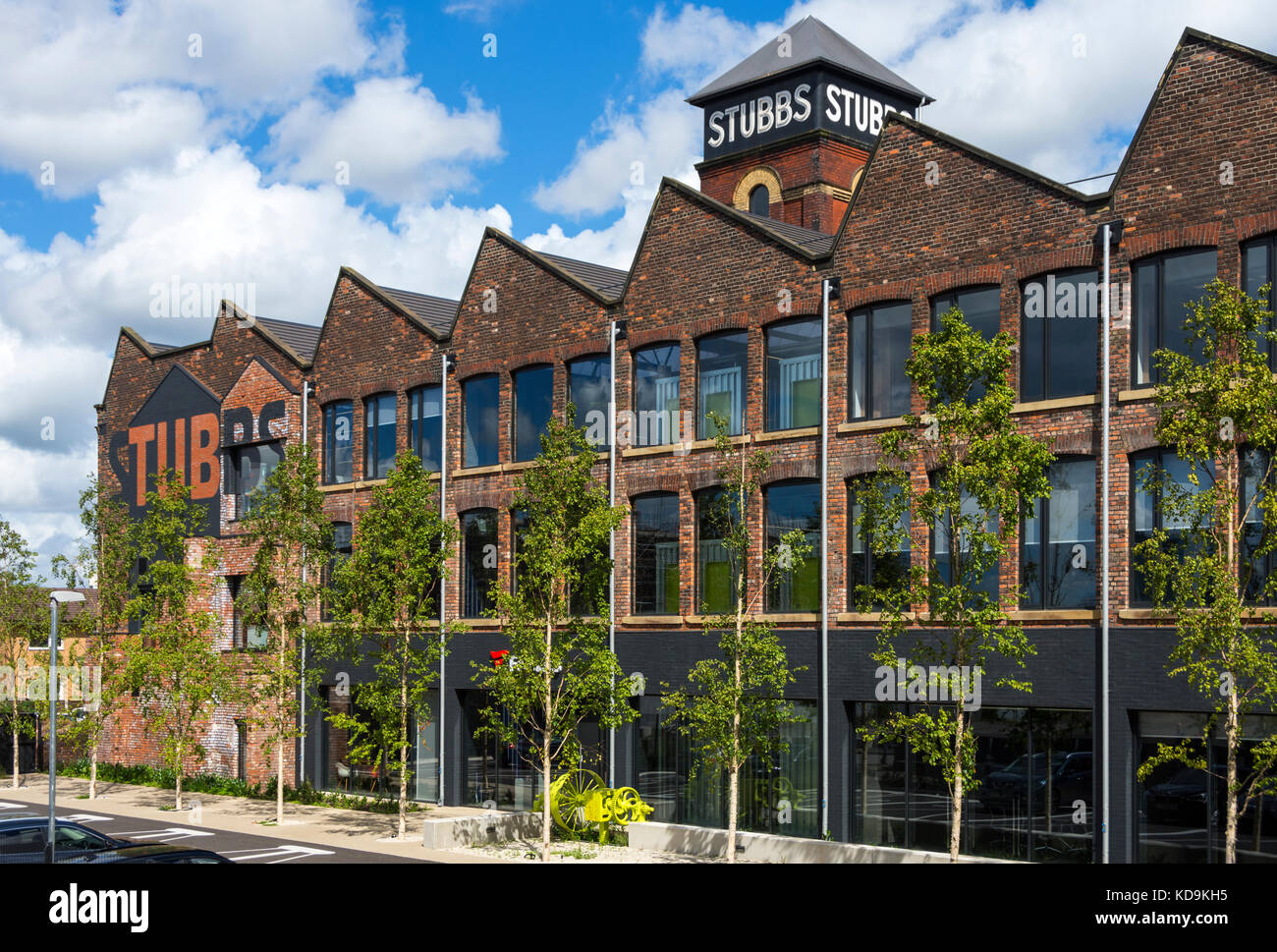 Stubbs Mühle, ein Gebäude des 19. Jahrhunderts renoviert jetzt als moderne Büroflächen, neue Islington, Ancoats, Manchester, England, UK Stockfoto