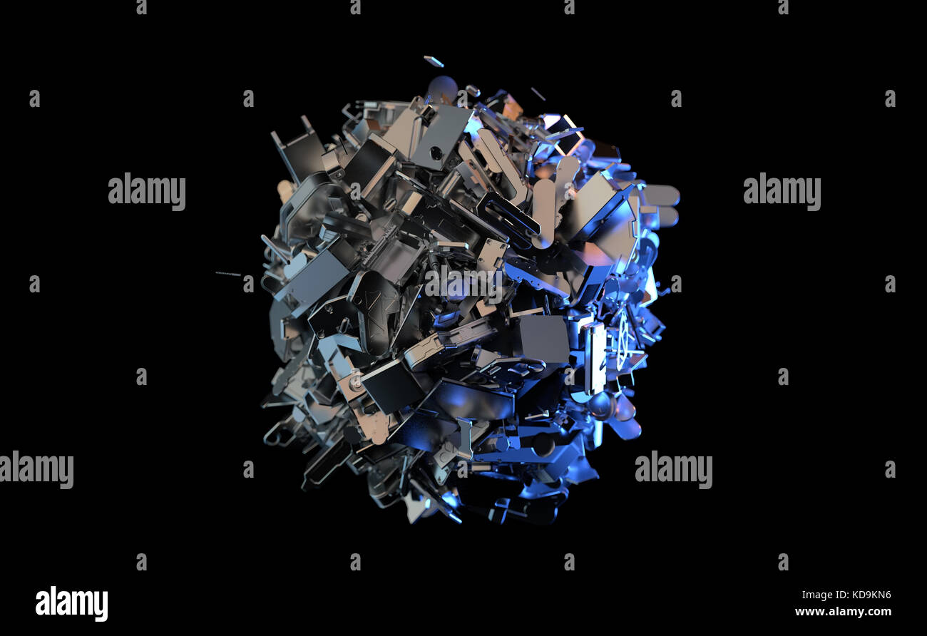 Künstliche Metallkugel Stockfoto
