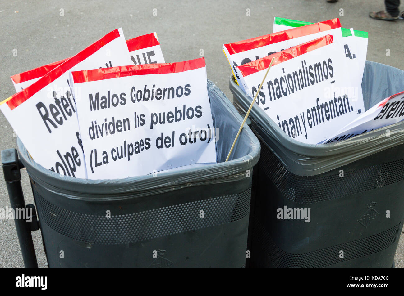 Barcelona, Spanien, 12. Oktober 2017: Spanisch Jahrestag der Entdeckung Amerikas Credit: Marco Pachiega/Alamy leben Nachrichten Stockfoto