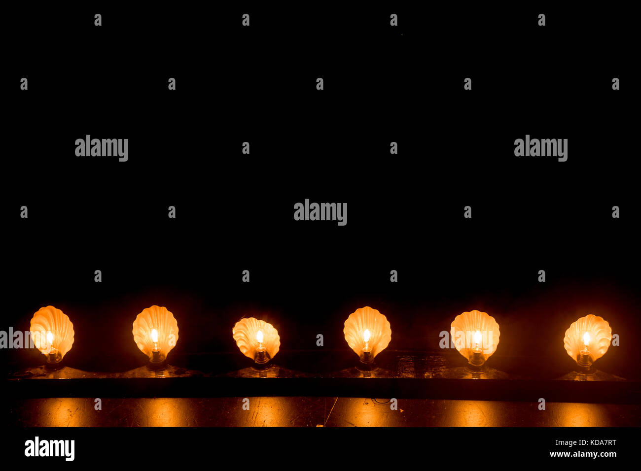 Stufe Footlights Stockfoto