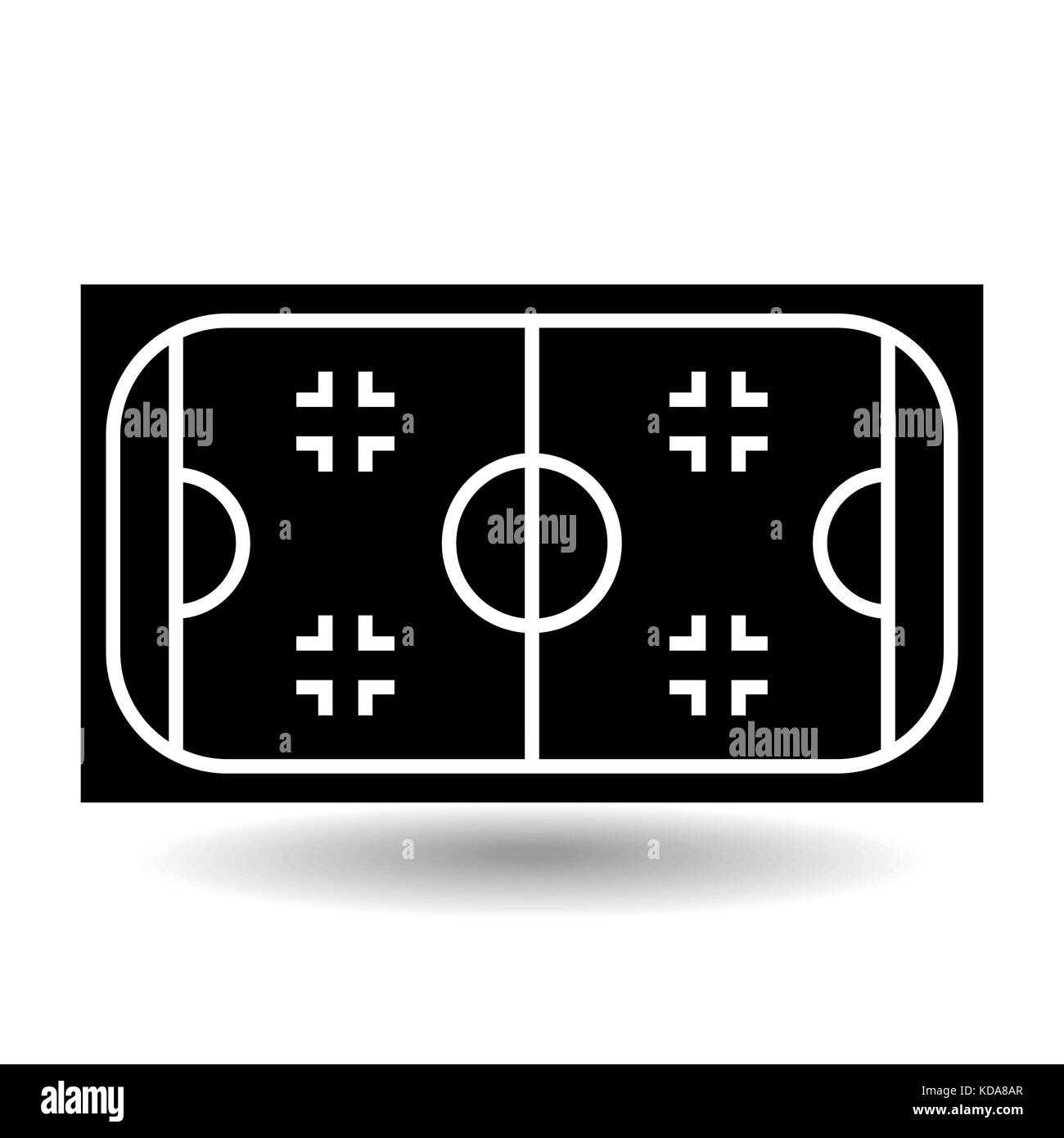 Symbol spielplatz Eishockey. design Element des Sports Objekte. auf weißem Hintergrund, Vector Illustration. Stock Vektor