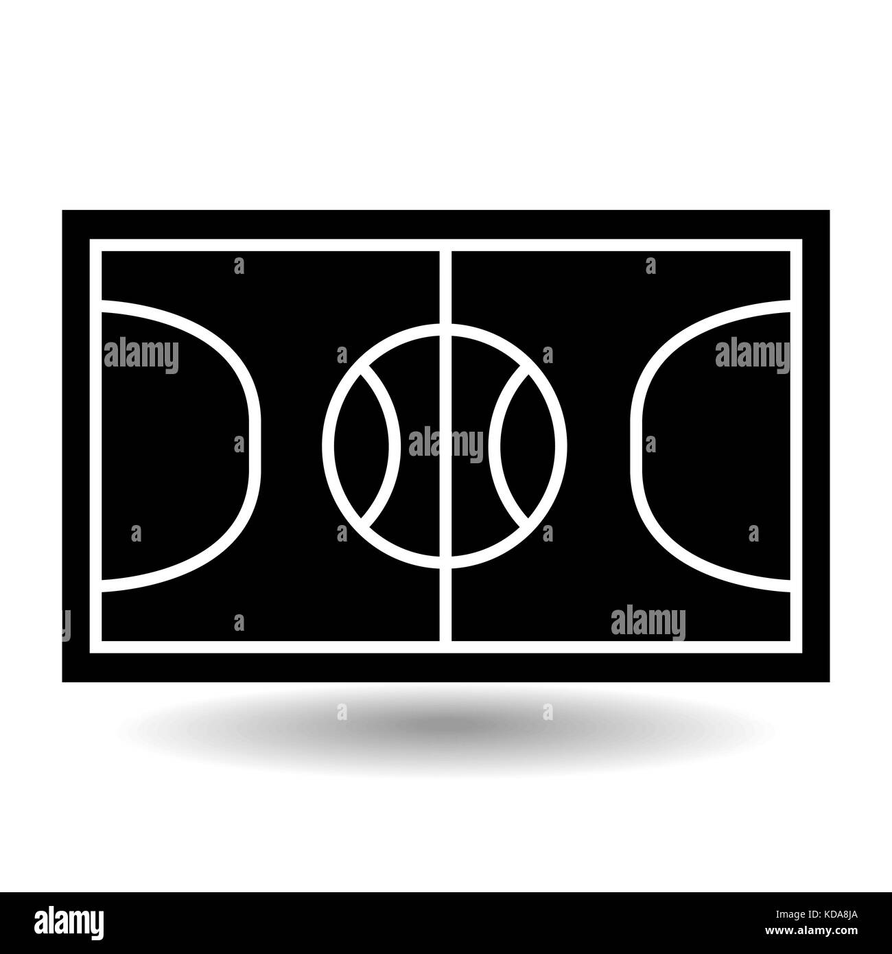 Symbol spielplatz Basketball. design Element des Sports Objekte. auf weißem Hintergrund, Vector Illustration. Stock Vektor