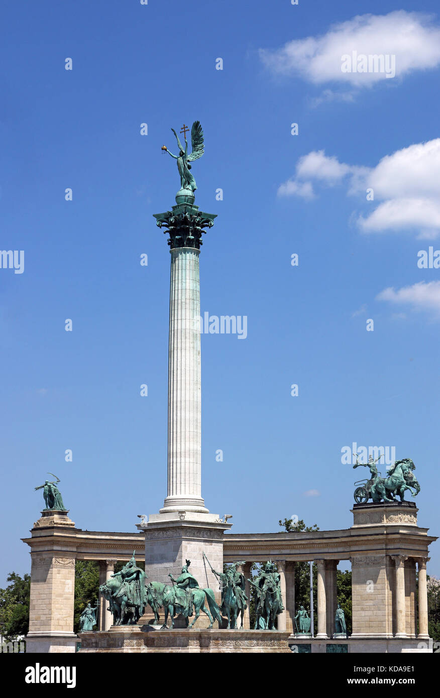 Heldenplatz budapest ungarn Sehenswürdigkeiten Stockfoto