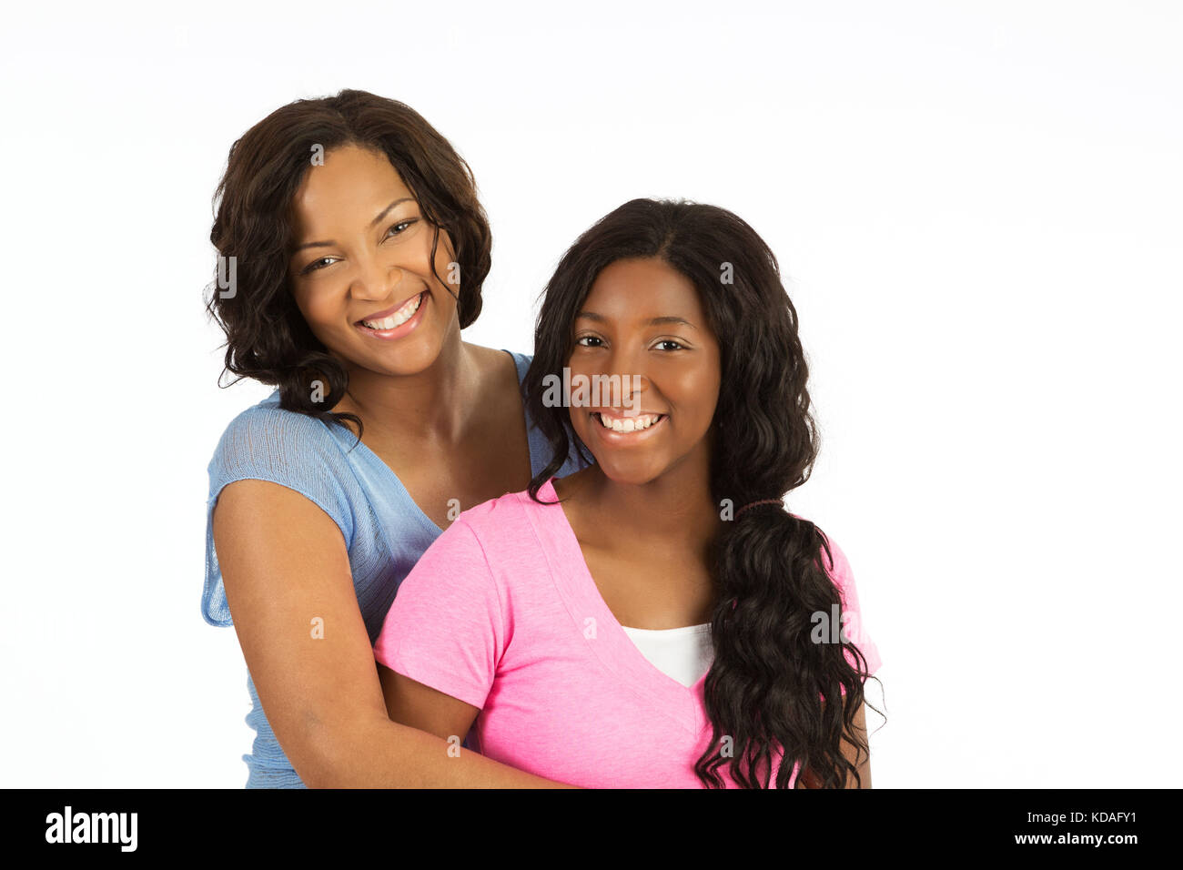 Afrikanische amerikanische Mutter und ihrer Tochter. Stockfoto