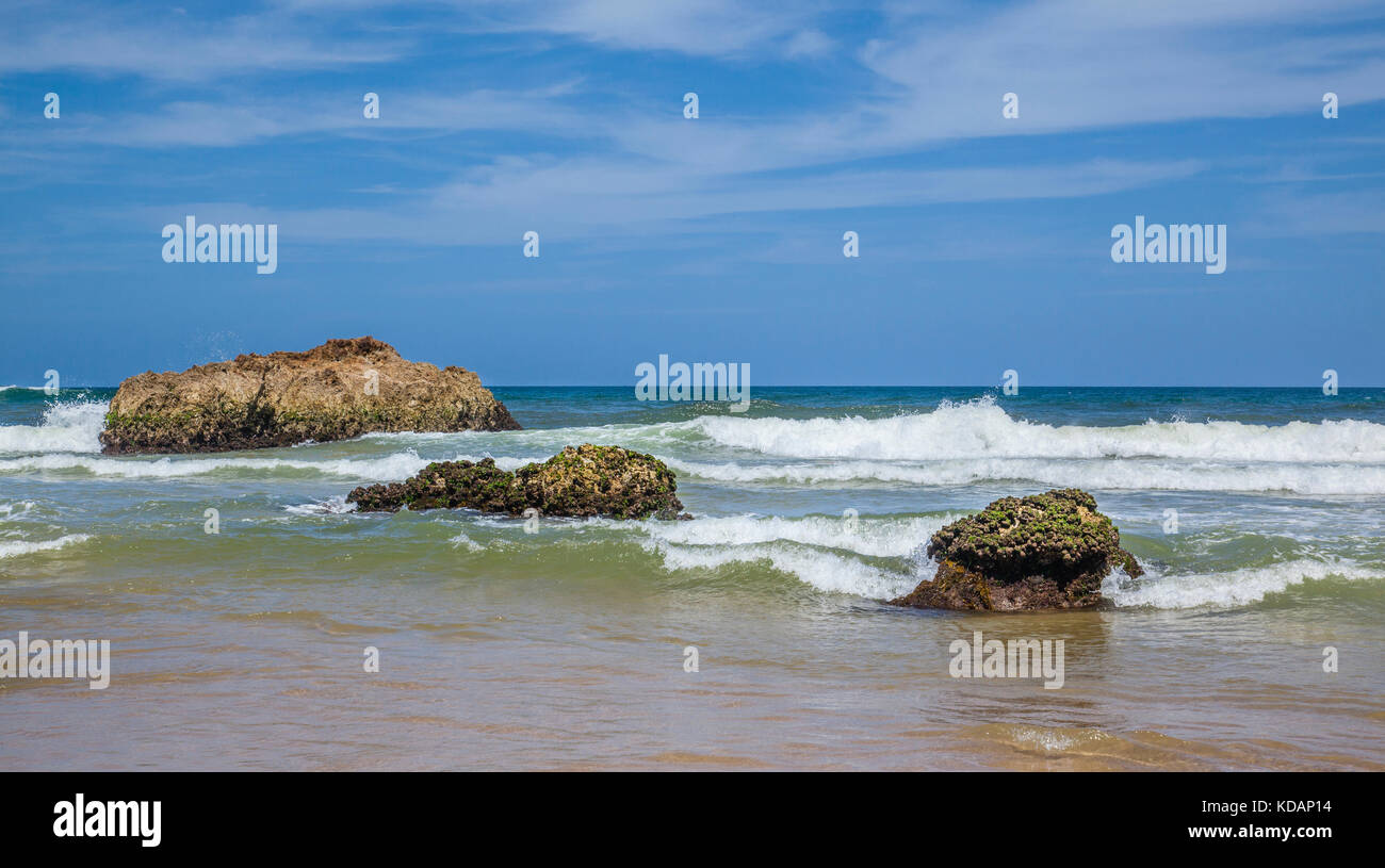 Australien, New South Wales, Mitte Nordküste, Watongs Felsen am Leuchtturm Strand Stockfoto