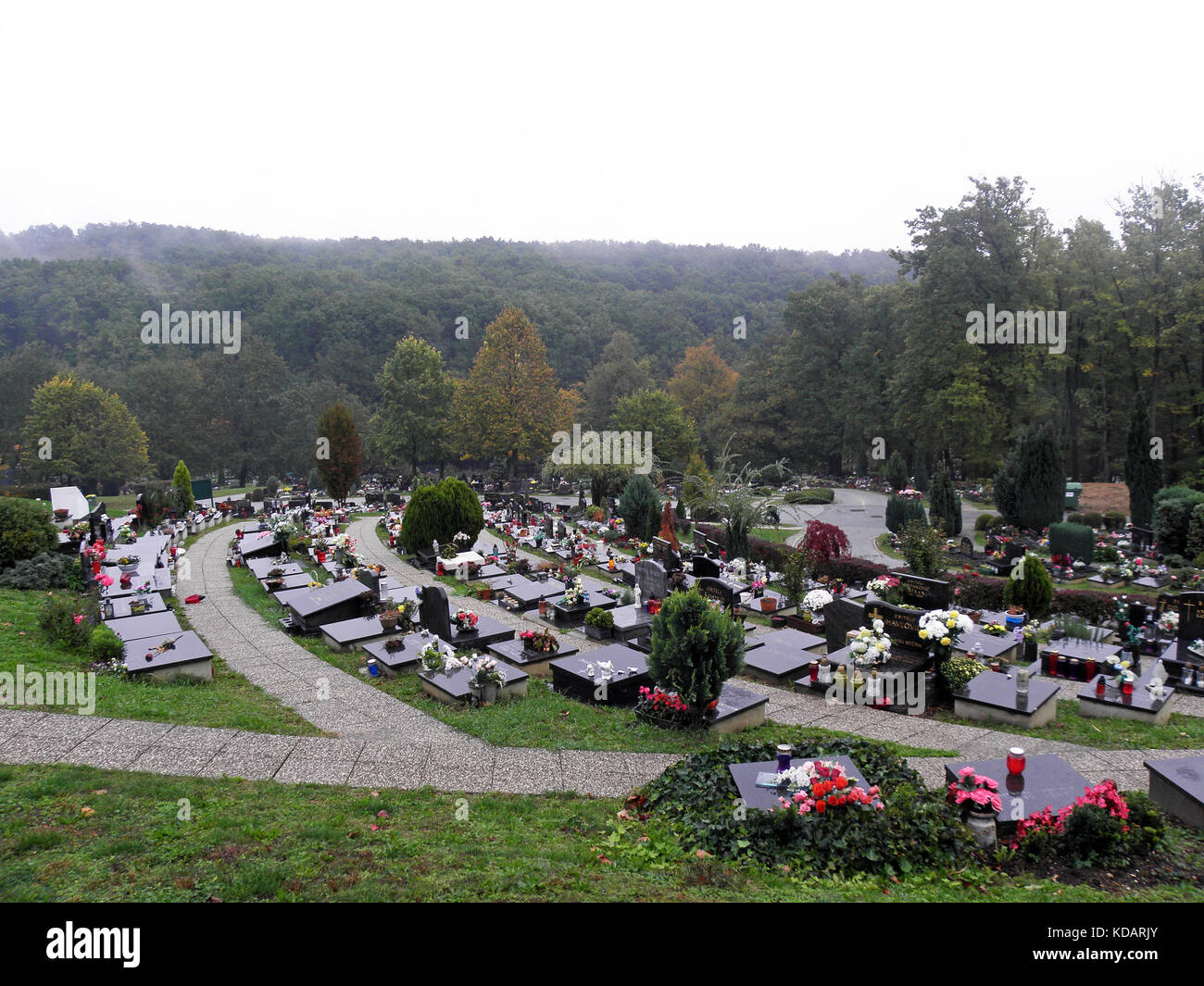 Die mirogoj Zagreb Hauptfriedhof, regnerischen Herbst, Landschaft, Kroatien, Europa, 2 Stockfoto