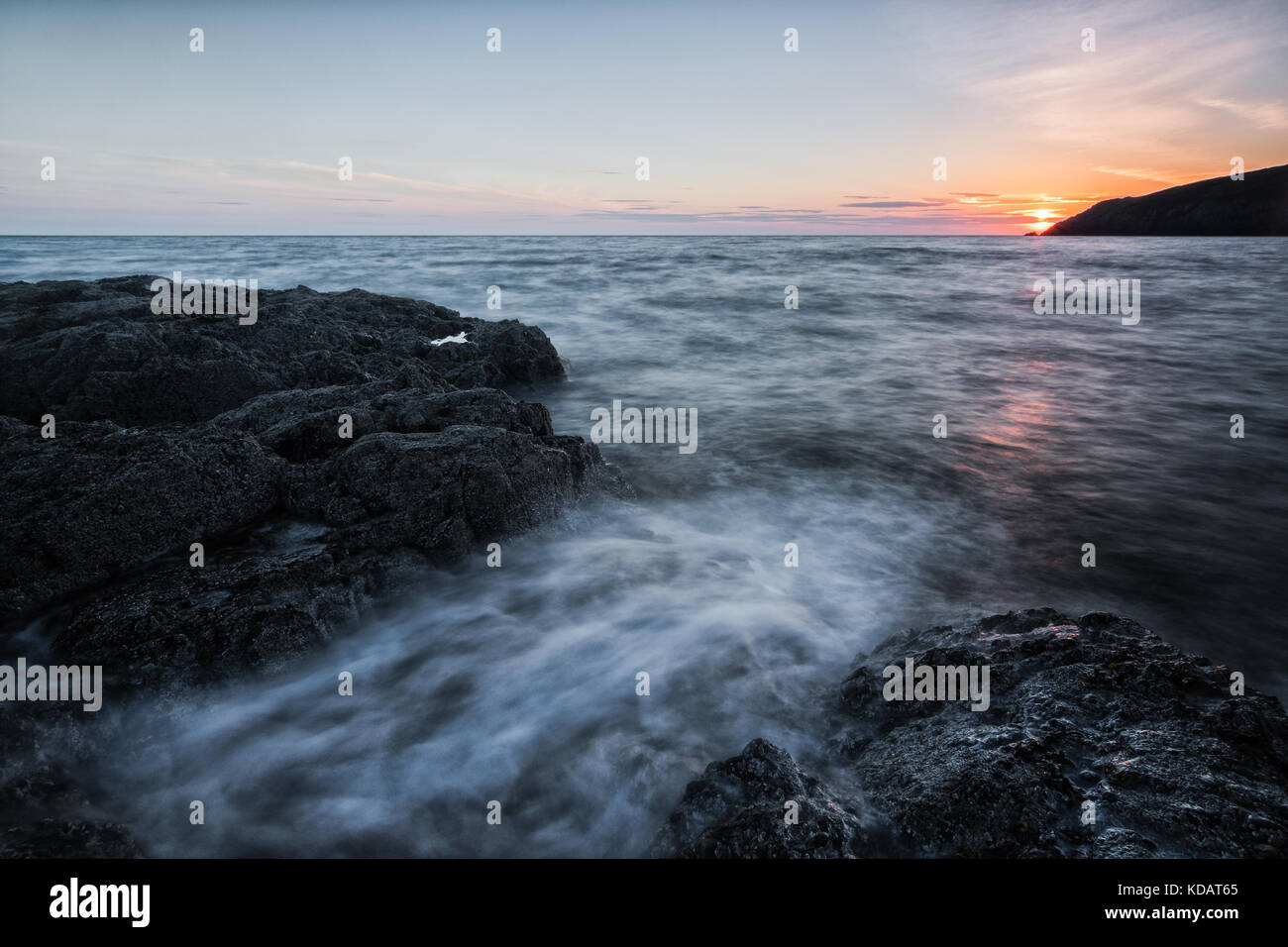 Porth Swtan (Kirche Bucht, auf der Insel Anglesey, Wales, Großbritannien Stockfoto