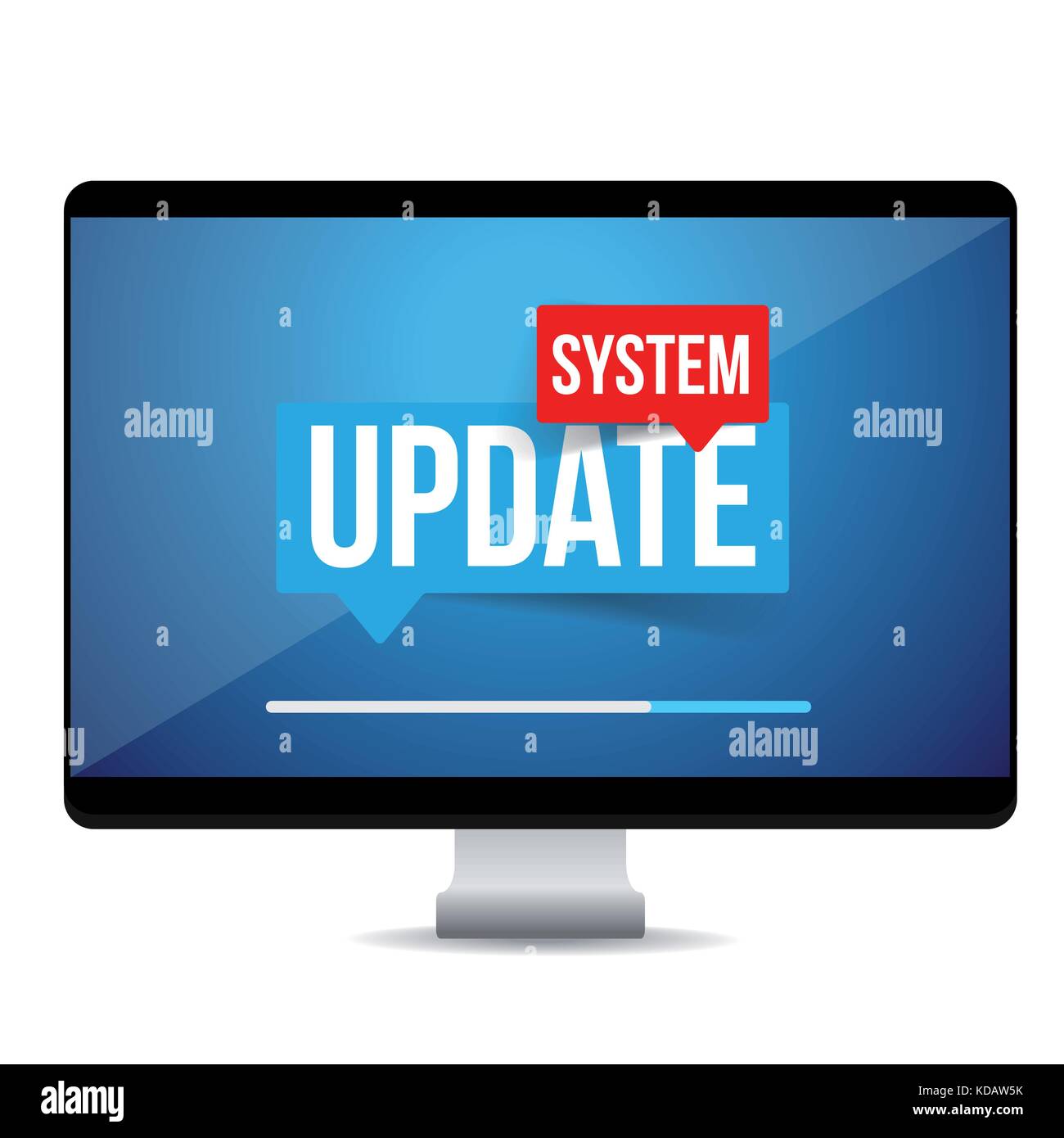 System Update Computer anmelden Stock Vektor