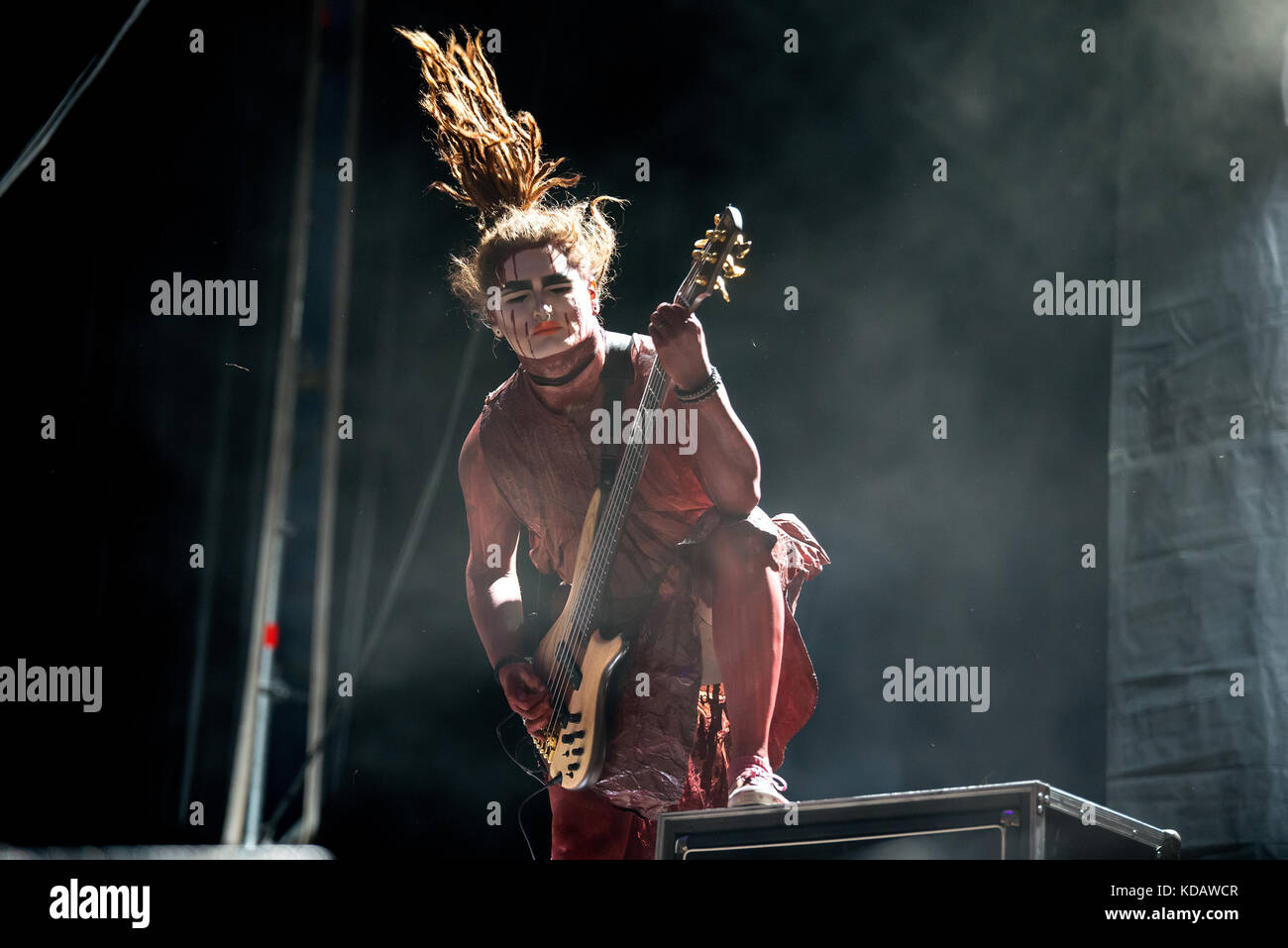 MADRID - 22.Juni: bewegungslos in Weiß (Metalcore Band) führen Sie im Konzert an Download (Heavy Metal Musik Festival) am 22. Juni 2017 in Madrid, Sp Stockfoto