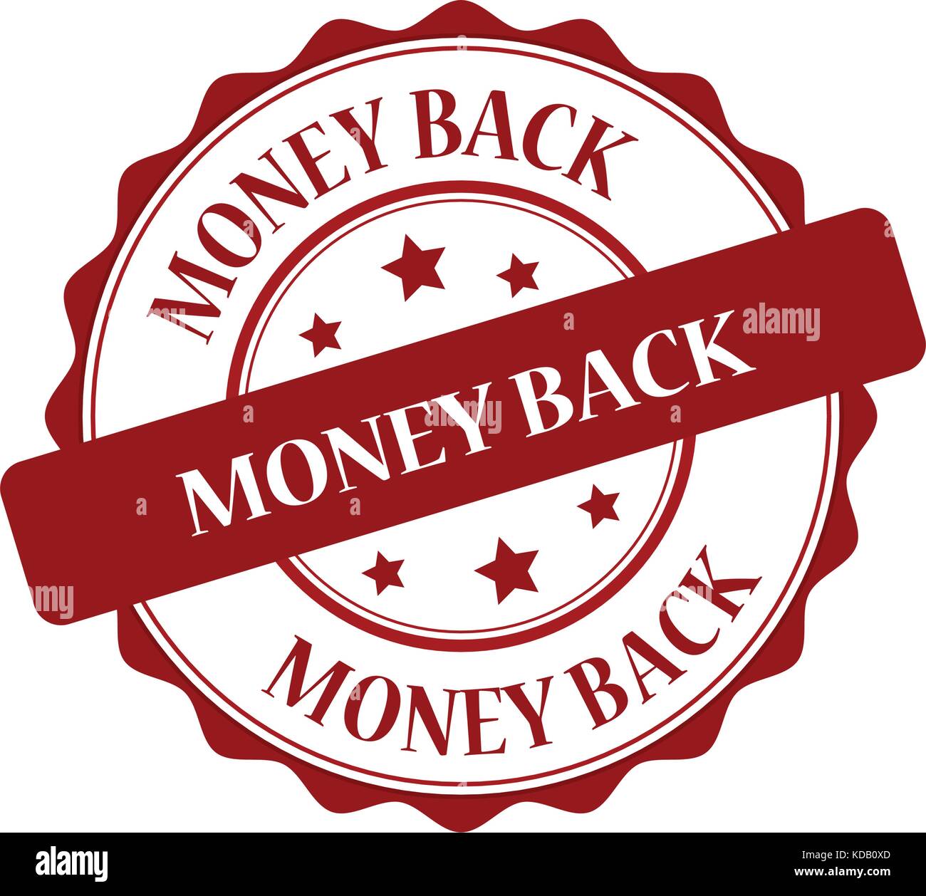 Geld-zurück-roten Stempel Abbildung Stock Vektor