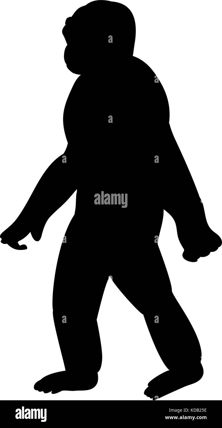 Yeti Schneemann silhouette Legende. Vector Illustration. Stock Vektor