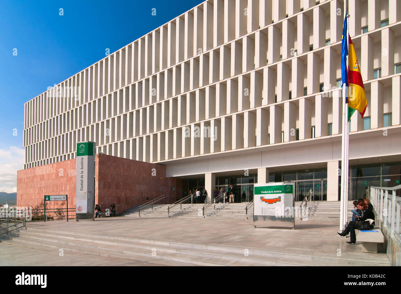 Stadt der Justiz - Gerichte, Malaga, Andalusien, Spanien, Europa Stockfoto