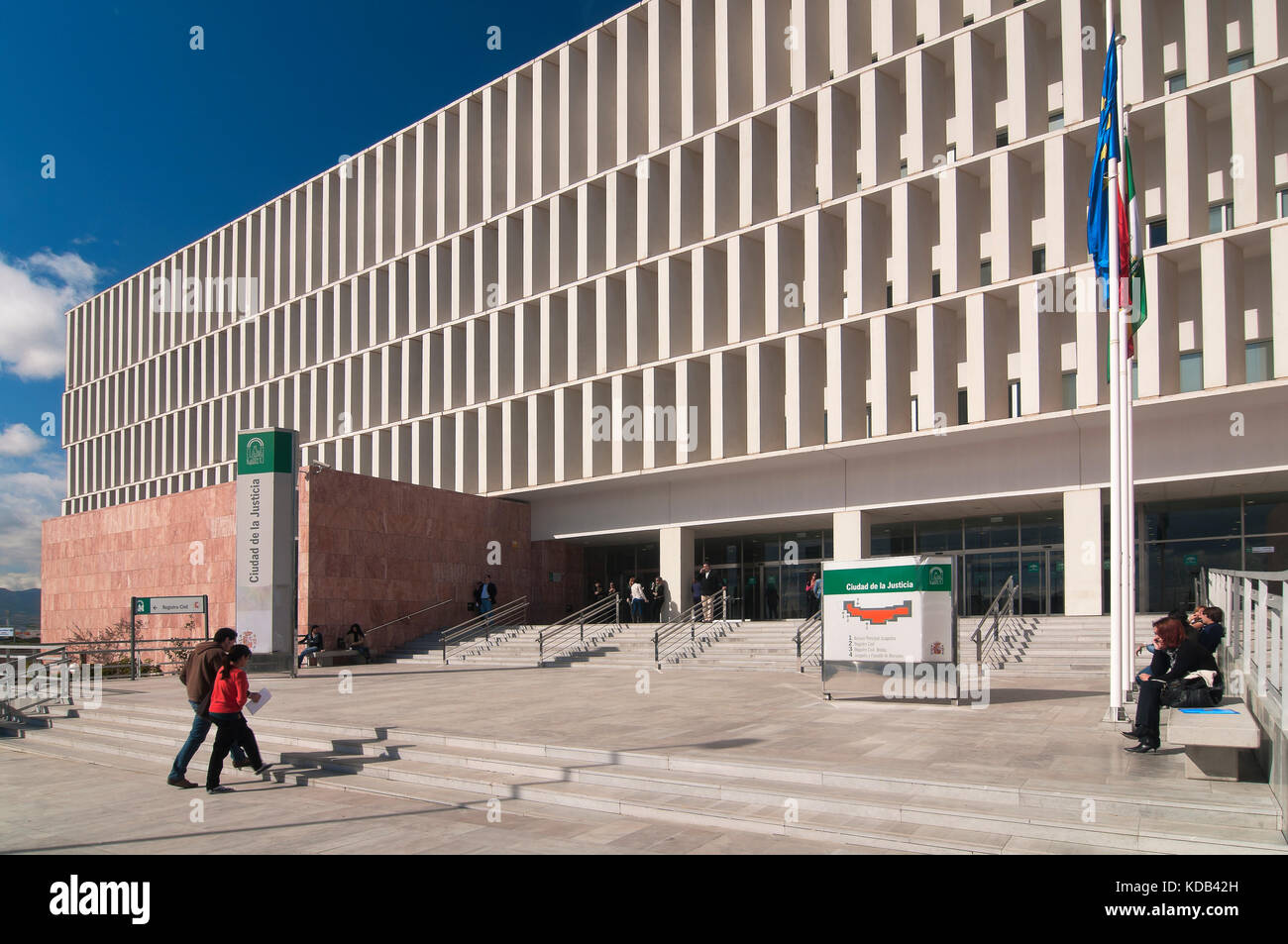 Stadt der Justiz - Gerichte, Malaga, Andalusien, Spanien, Europa Stockfoto