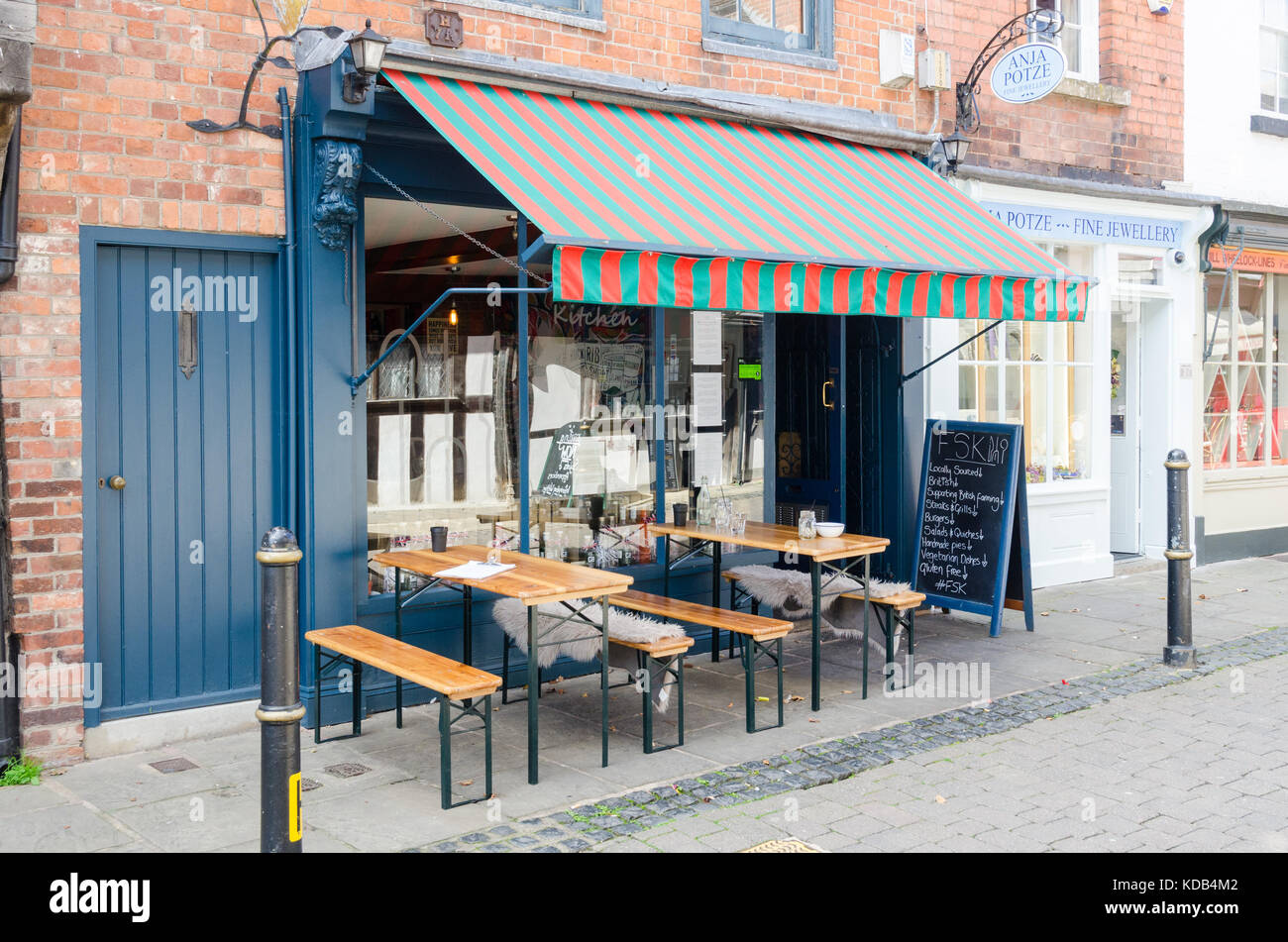 Friar Street Küche zwangloses Restaurant in Friar Street, Worcester, Großbritannien Stockfoto