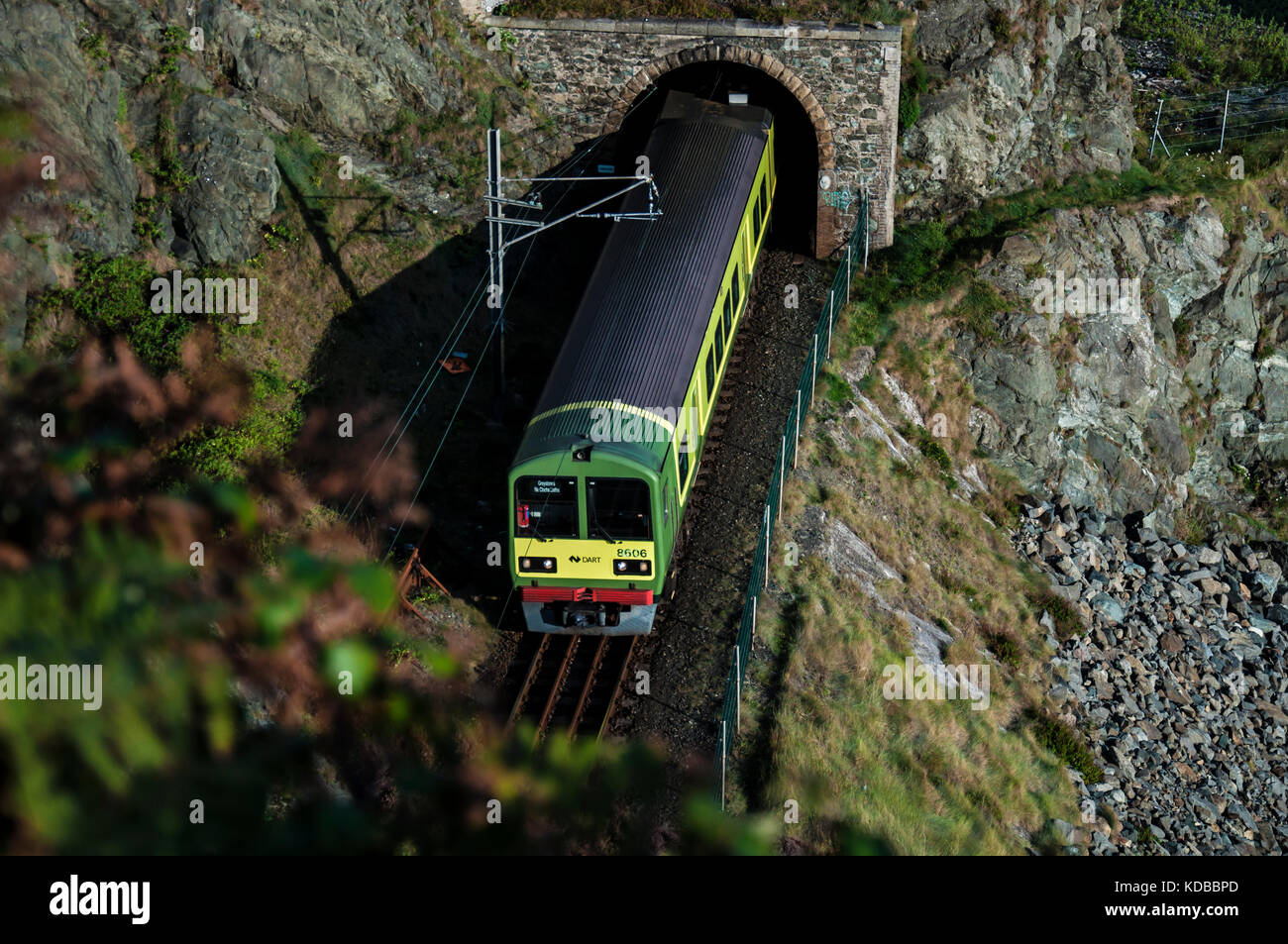 Dart-Bahnhof Bray Head durch Tunnel (Bray-Graystones Stockfotografie - Alamy