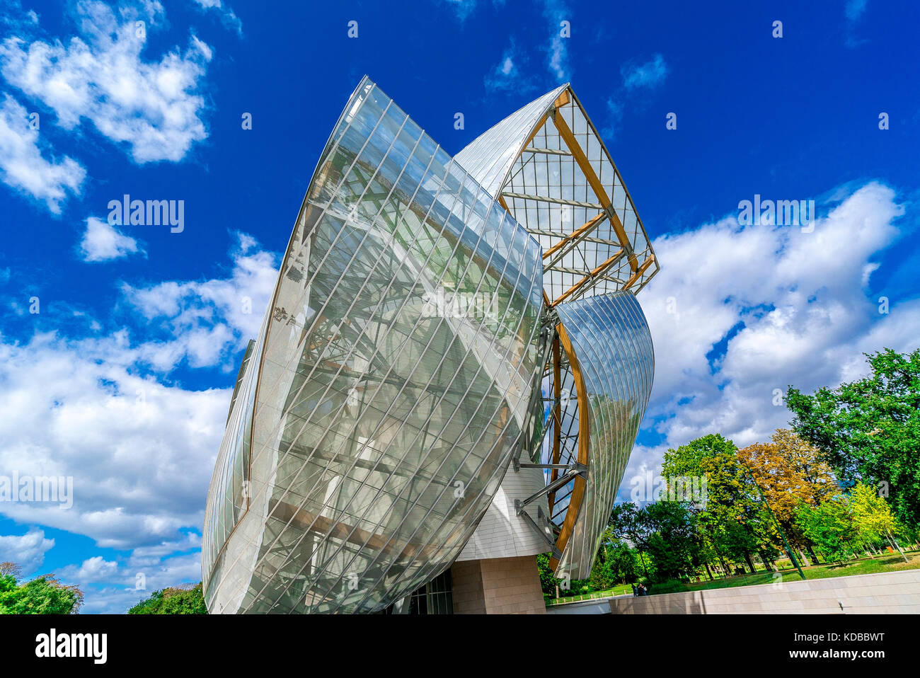 Stiftung Louis Vuitton in Paris. Stockfoto