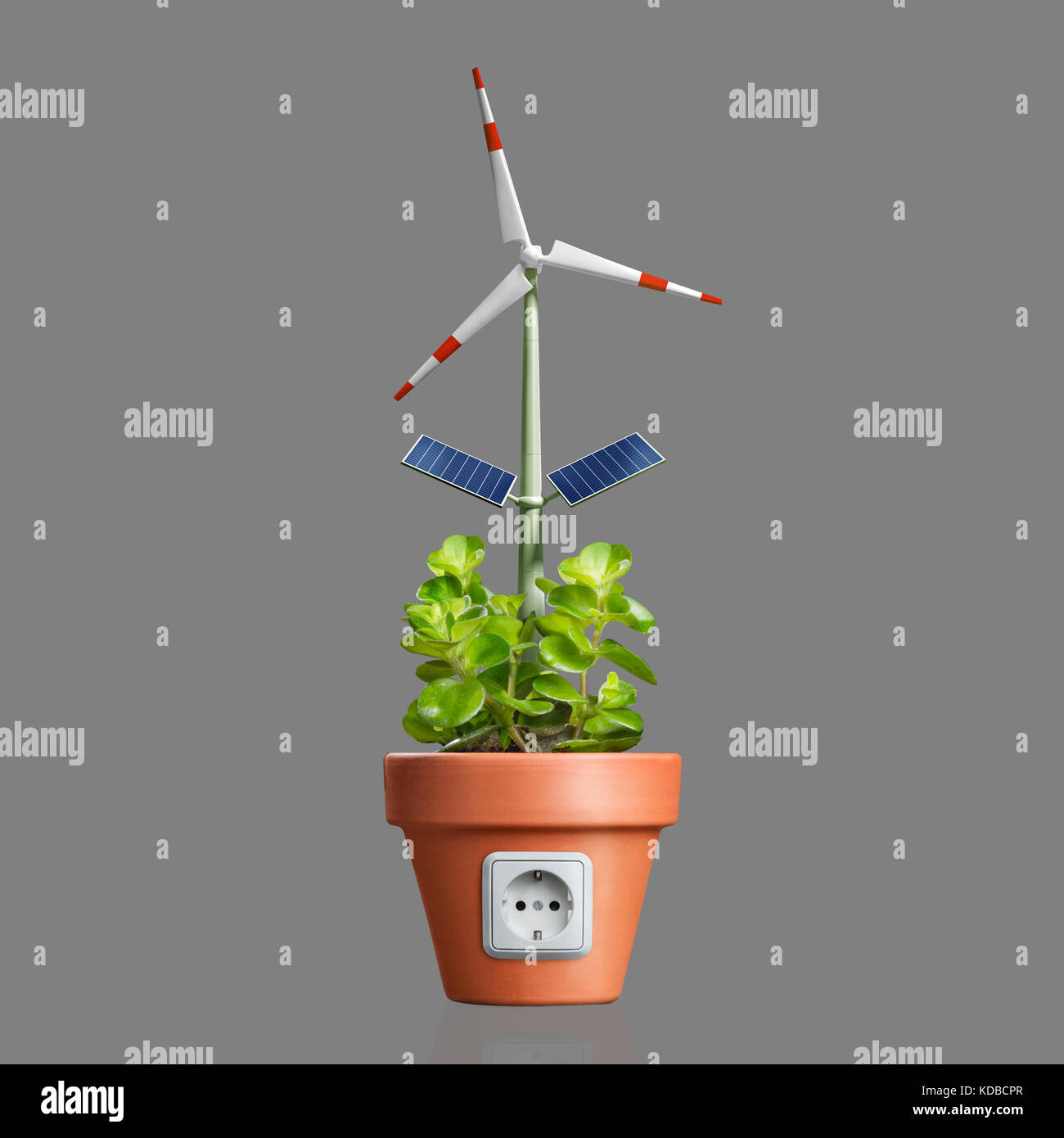 Grüne Energie Konzept - Neutraler Hintergrund Stockfoto