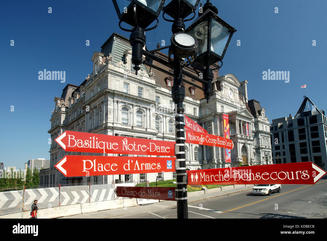 Montreal, Quebec, 24. Mai 2016. Schild zeigt Sehenswürdigkeiten in der Altstadt von Montreal. Credit: mario Beauregard/alamy leben Nachrichten Stockfoto