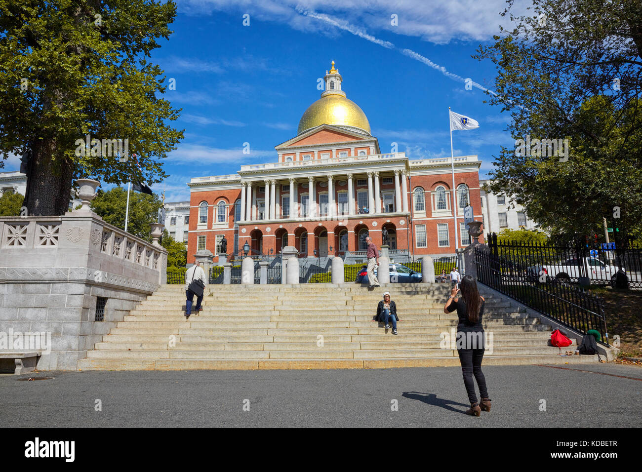 Massachusetts State House, Boston, Massachusetts, Vereinigte Staaten Stockfoto