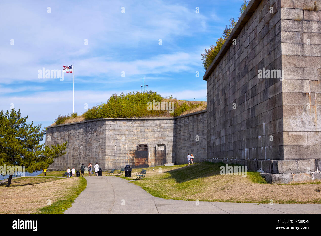 Fort Unabhängigkeit, Adams Bastion, Castle Island, South Boston, Massachusetts, USA Stockfoto