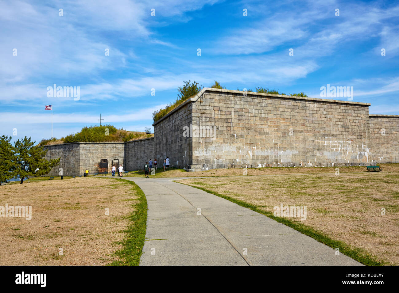 Fort Unabhängigkeit Adams Bastion und Dearborn Bastion, Castle Island, South Boston, Massachusetts, USA Stockfoto