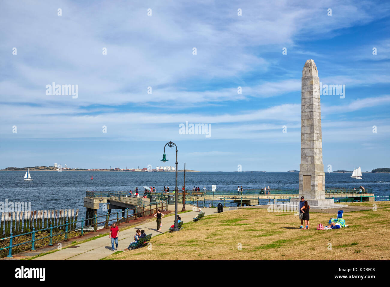 Clipper Ship Denkmal für Donald McKay, South Boston, Massachusetts, USA Stockfoto